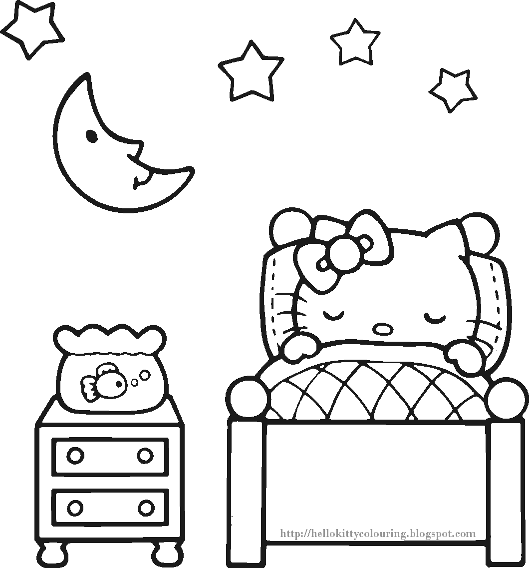 Hello kitty coloring pages wallpaper