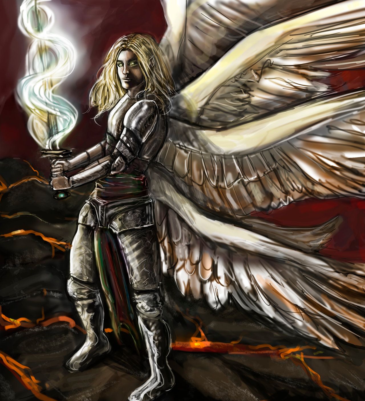 Archangel Uriel Wallpaper. Archangel Wallpaper, Archangel Gabriel Wallpaper and Archangel Michael Wallpaper