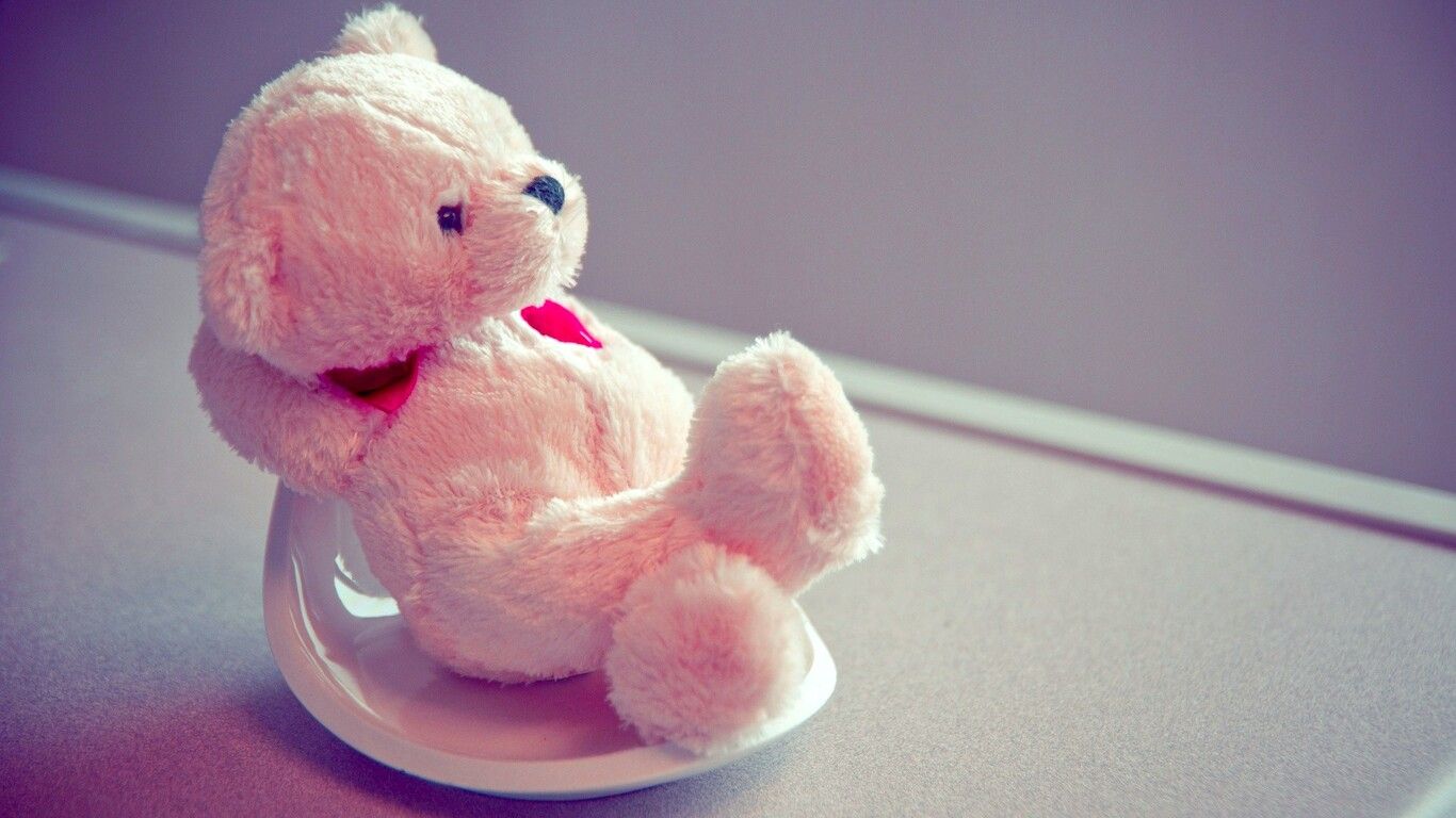 Pink Teddy Bear 1366x768 Resolution HD 4k Wallpaper, Image, Background, Photo and Picture