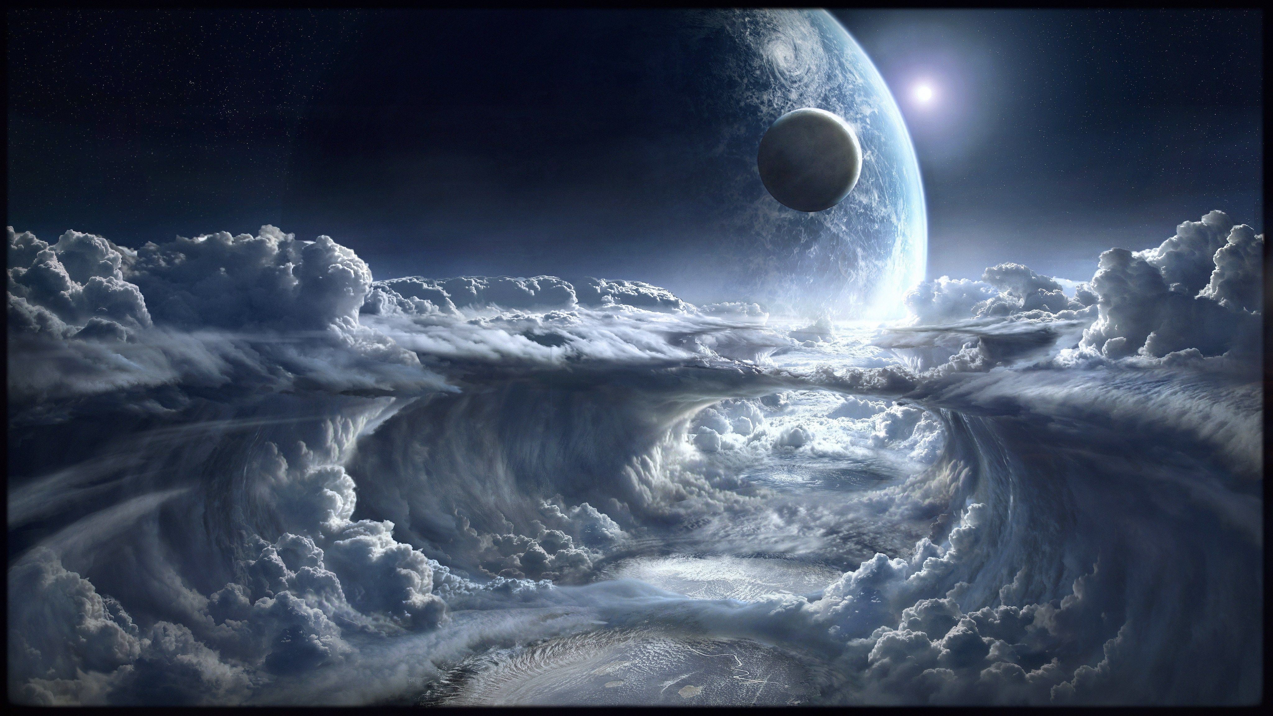 Awesome Extraterrestrial Sky Scenery Wallpaperx2304