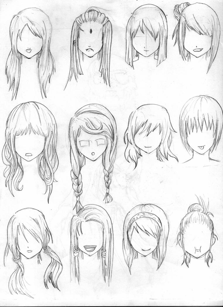 Hair reference | How to draw hair, Art style challenge, Drawing hair  tutorial