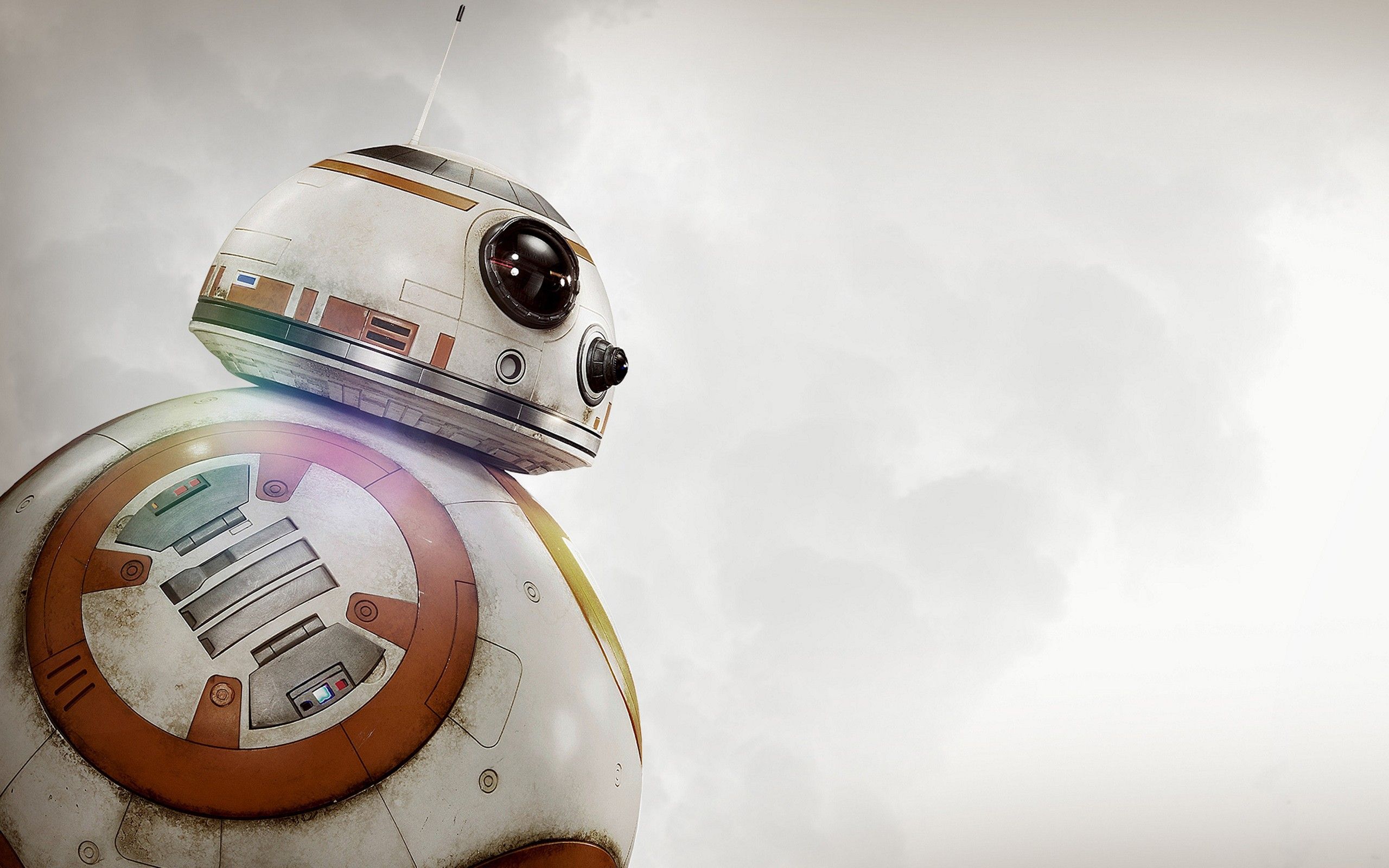 Star Wars The Force Awakens Robot Science Fiction BB 8 Star Wars Droids Movies Wallpaper:2560x1600
