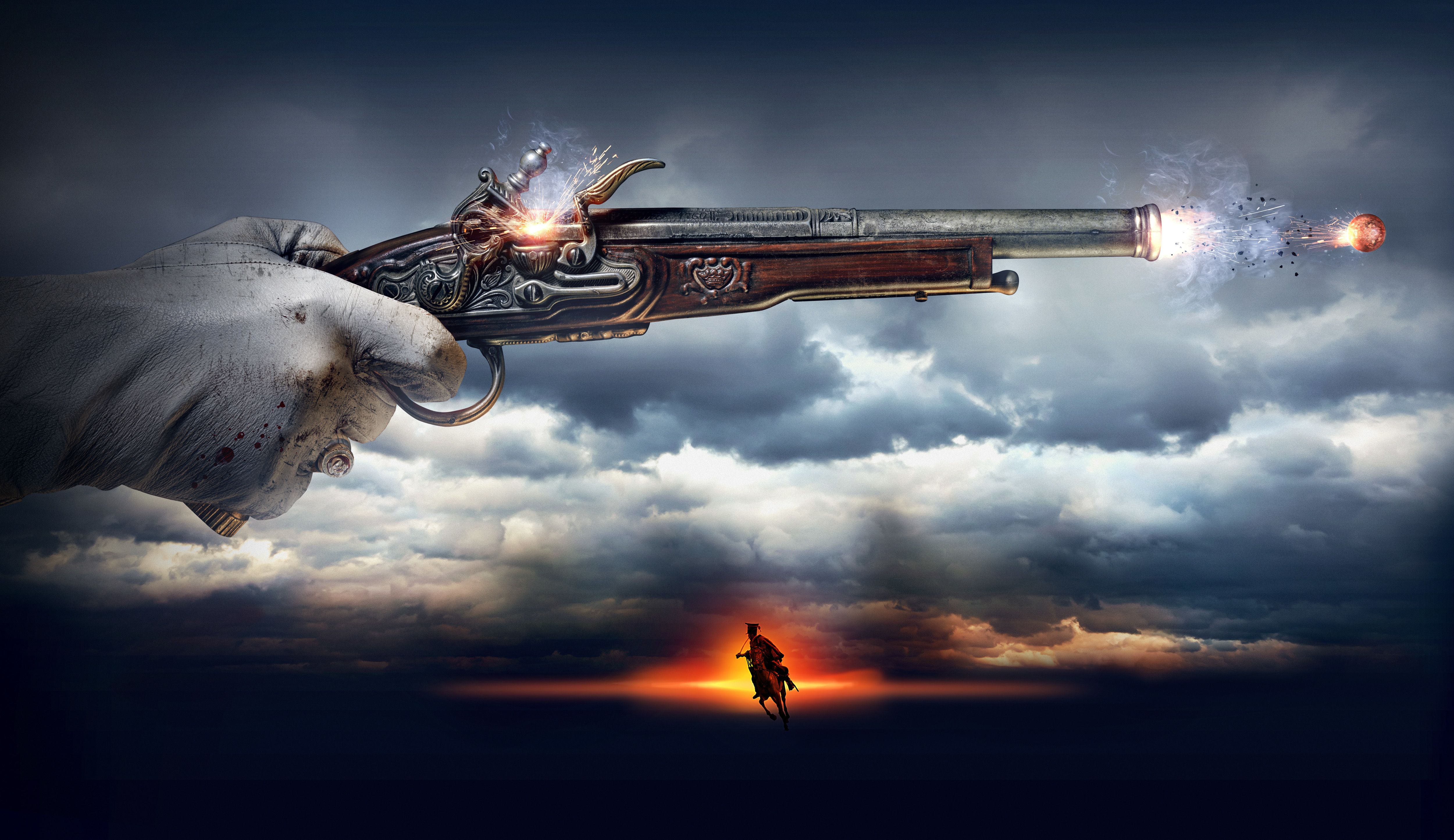 The Ballad of Uhlans Firing Clouds Movies weapons weapon gun guns pistol wallpaperx2892