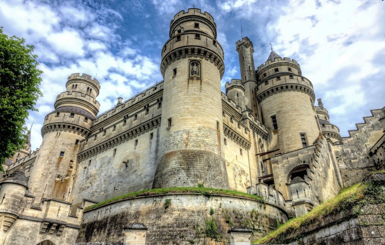 Wallpaper castle, wall, tower, Chateau de Pierrefonds image for desktop, section город