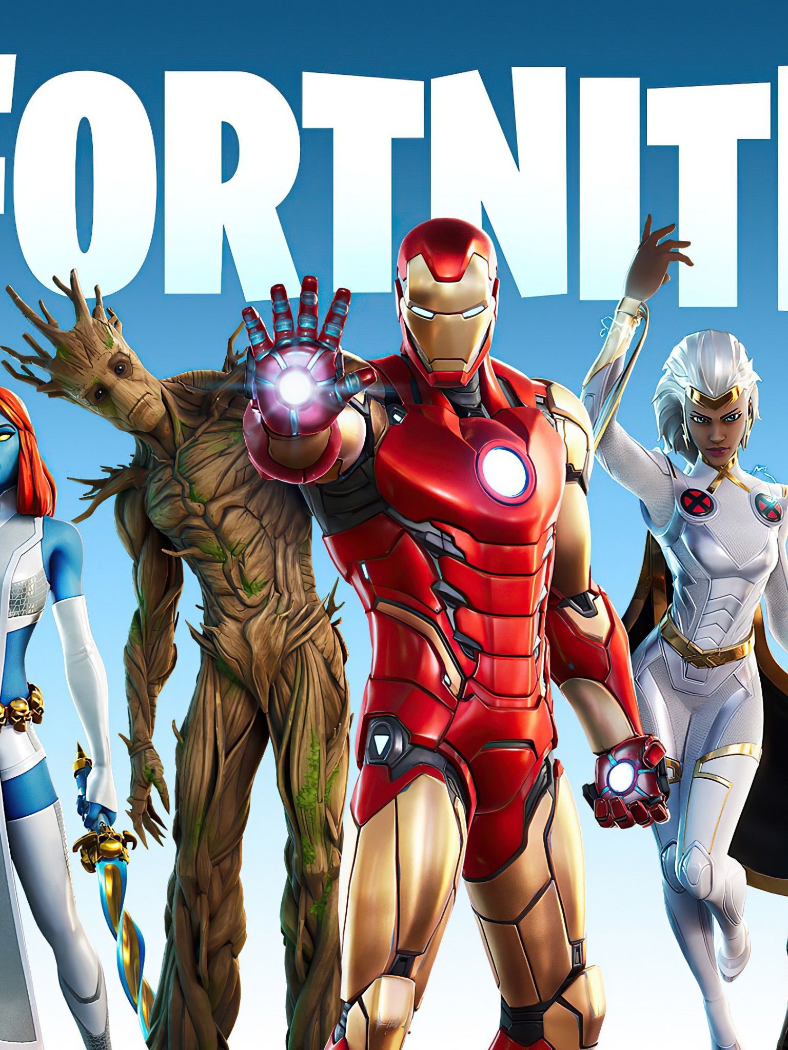 Fortnite 4K Wallpaper, Season Nexus War, Marvel Superheroes, Crossover, Games