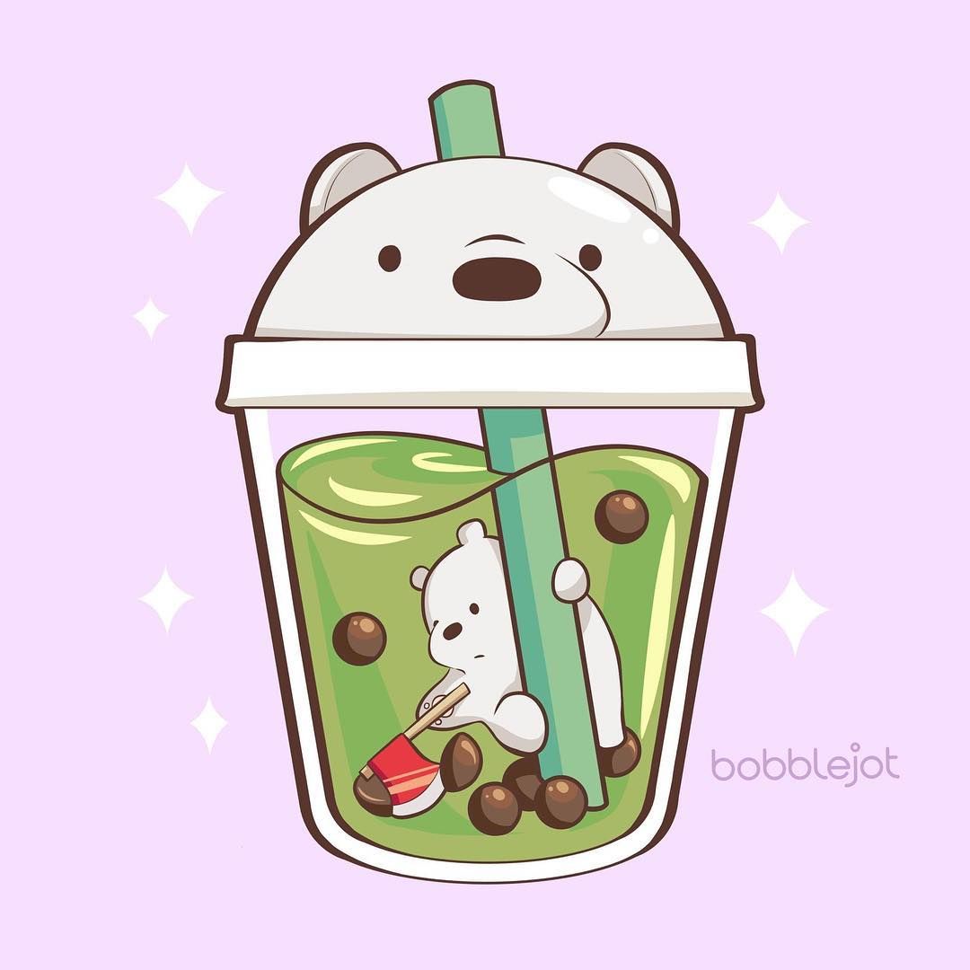 Bobblejot on Instagram: “Ice Bear Matcha Latte. .. This series inspired is finally d. We bare bears wallpaper, Bear wallpaper, Ice bear we bare bears
