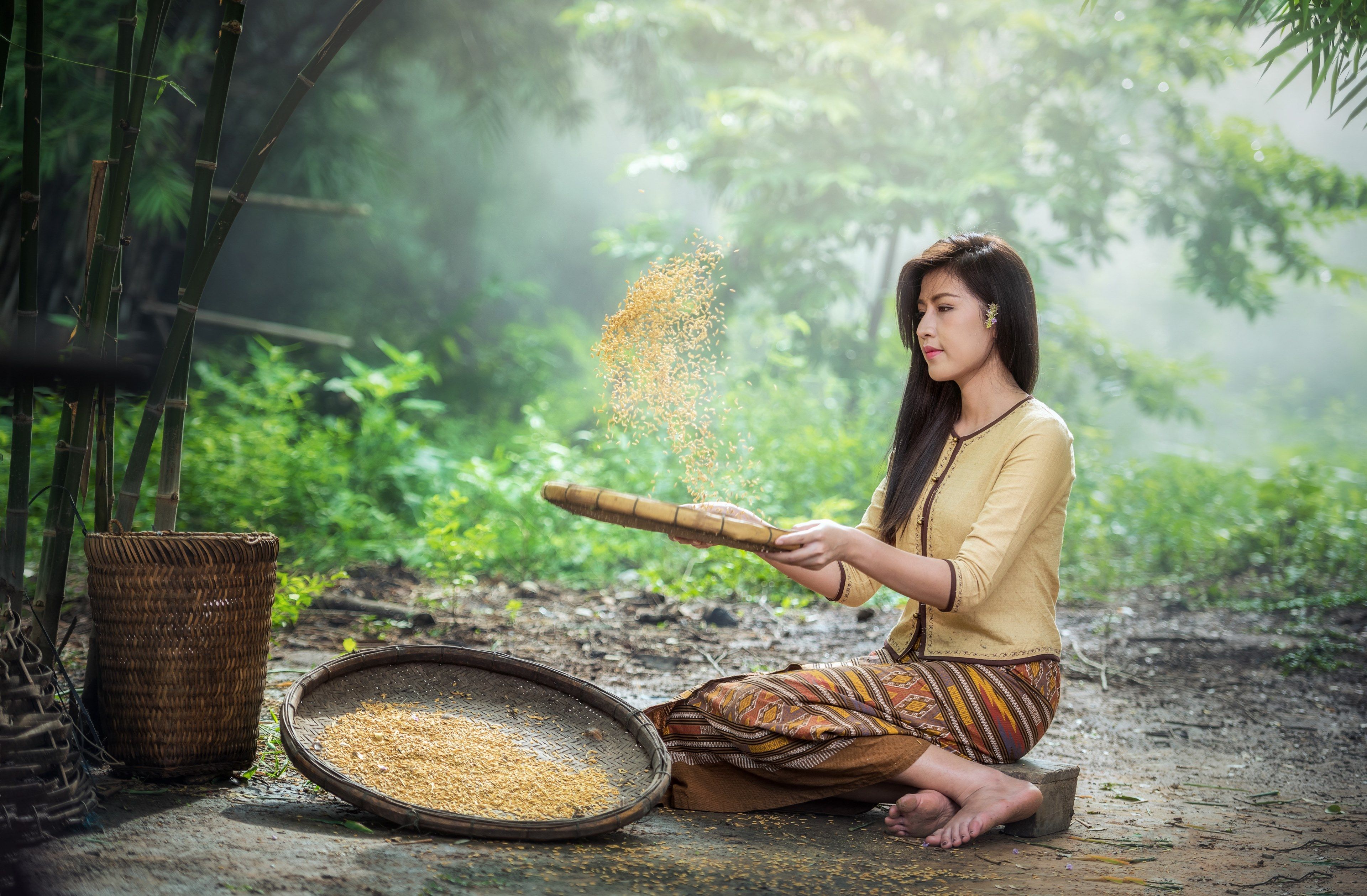 Wallpaper / rice sow adult ancient asia the job pretty 4k wallpaper