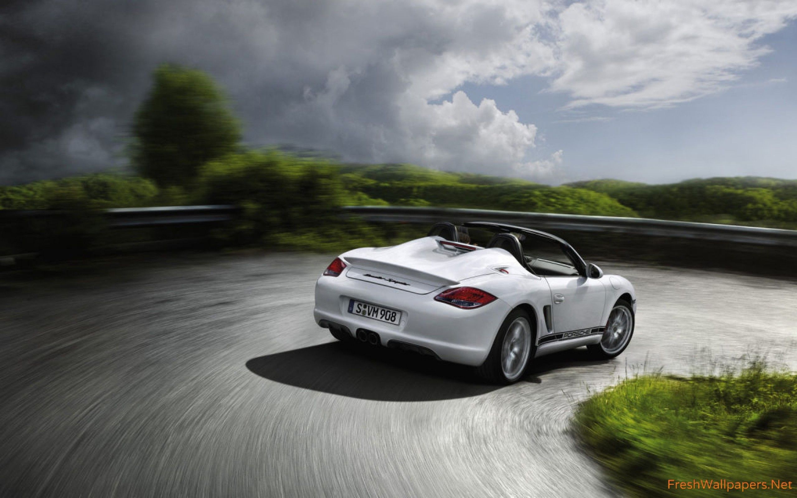 Porsche Boxster White tunning wallpaper