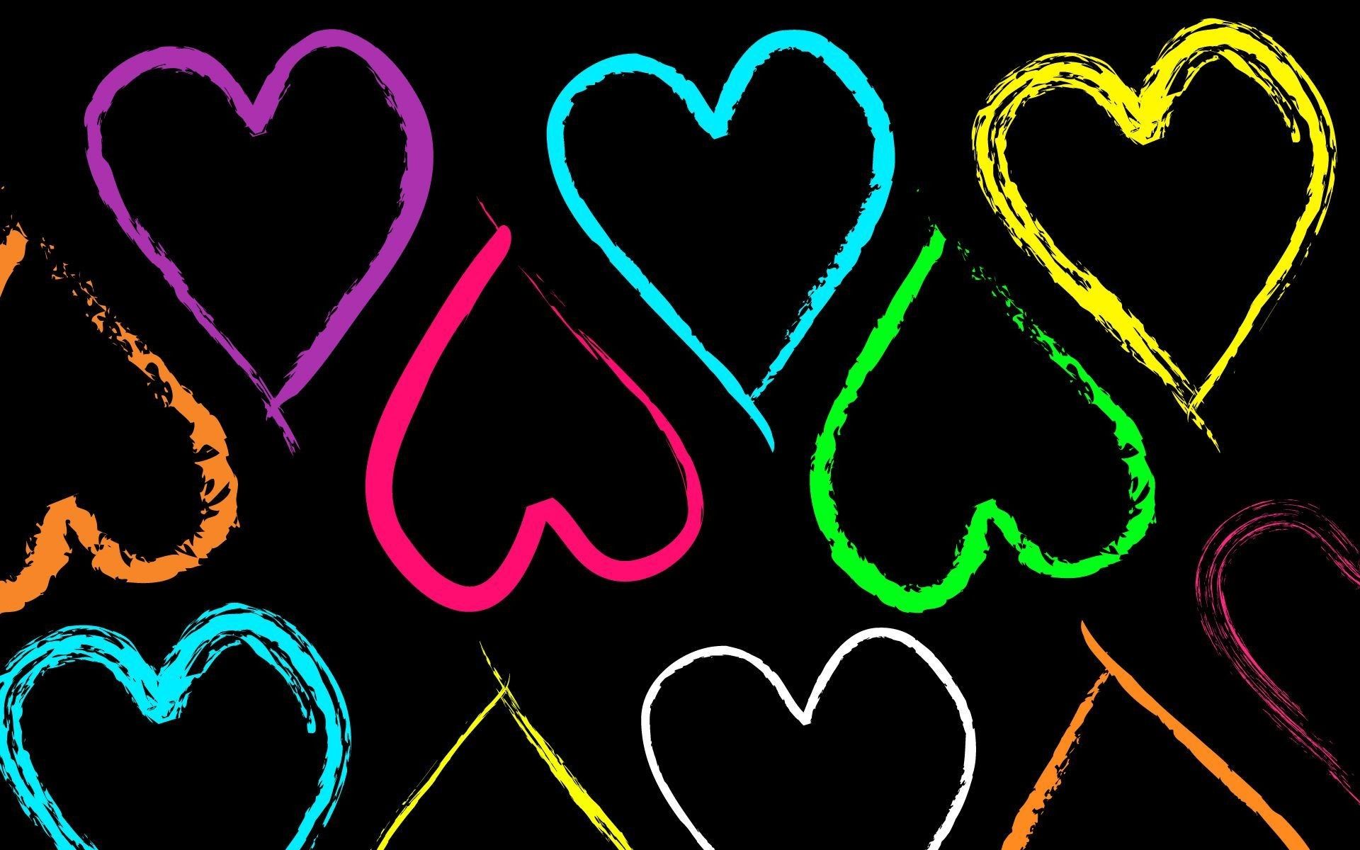 Free Neon Heart Wallpaper HD Full HD Colourful Download Wallpaper Quality Image Computer Wallpaper Cool Best Artwork 1920x1200