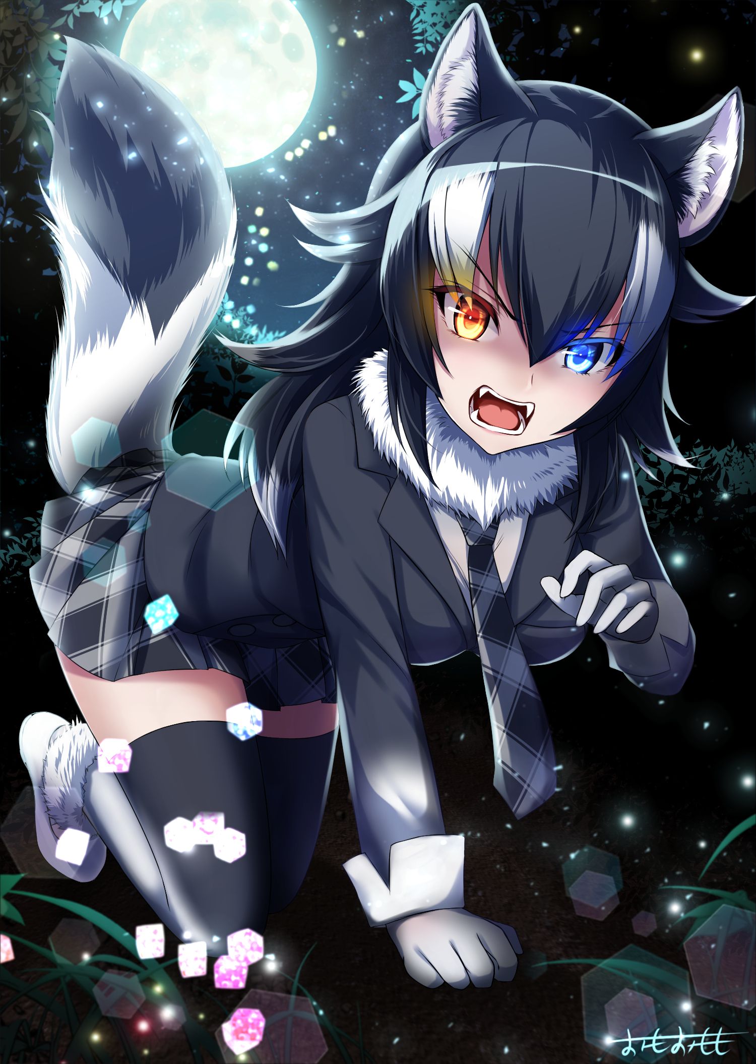 Grey Wolf (Kemono Friends) Mobile Wallpaper Anime Image Board