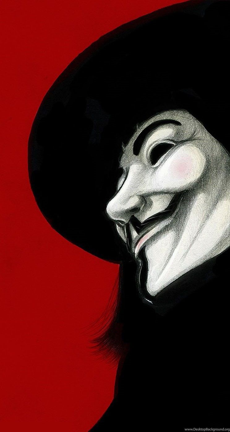 V For Vendetta Red Background The iPhone Wallpaper Desktop Background