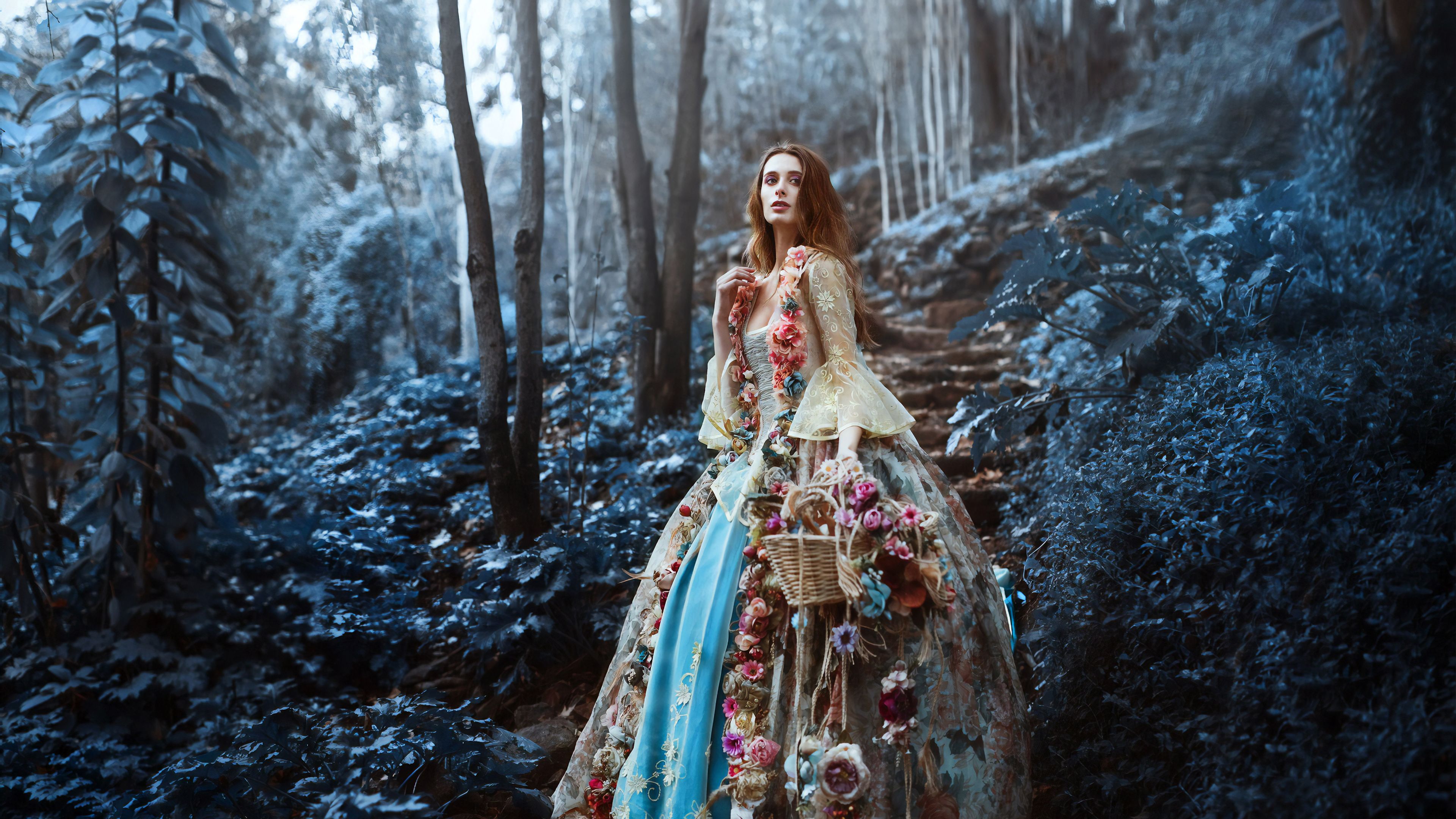 Flowers Girl Wallpaper iPhone