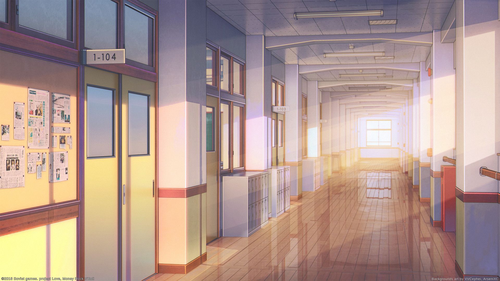 School, Arseniy Chebynkin. Anime background wallpaper, Anime scenery wallpaper, Anime classroom