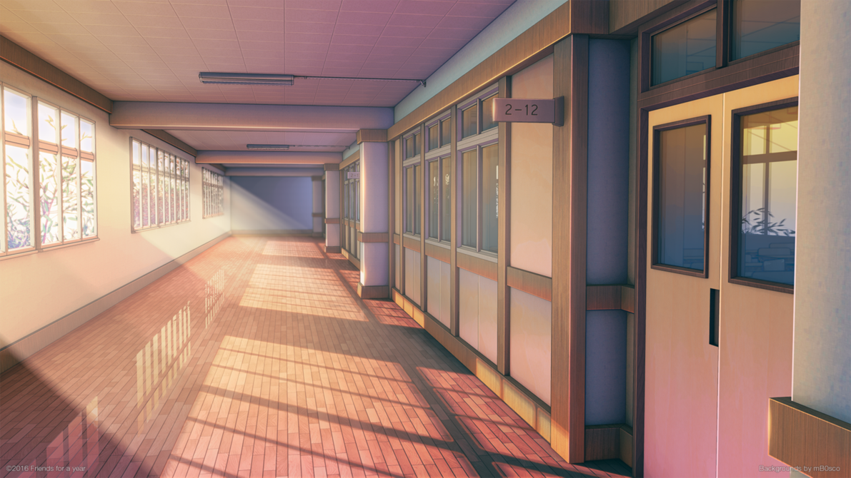 Background for visual novel Friends for a year artstation page for visual novel. Anime places, Anime background, Anime classroom