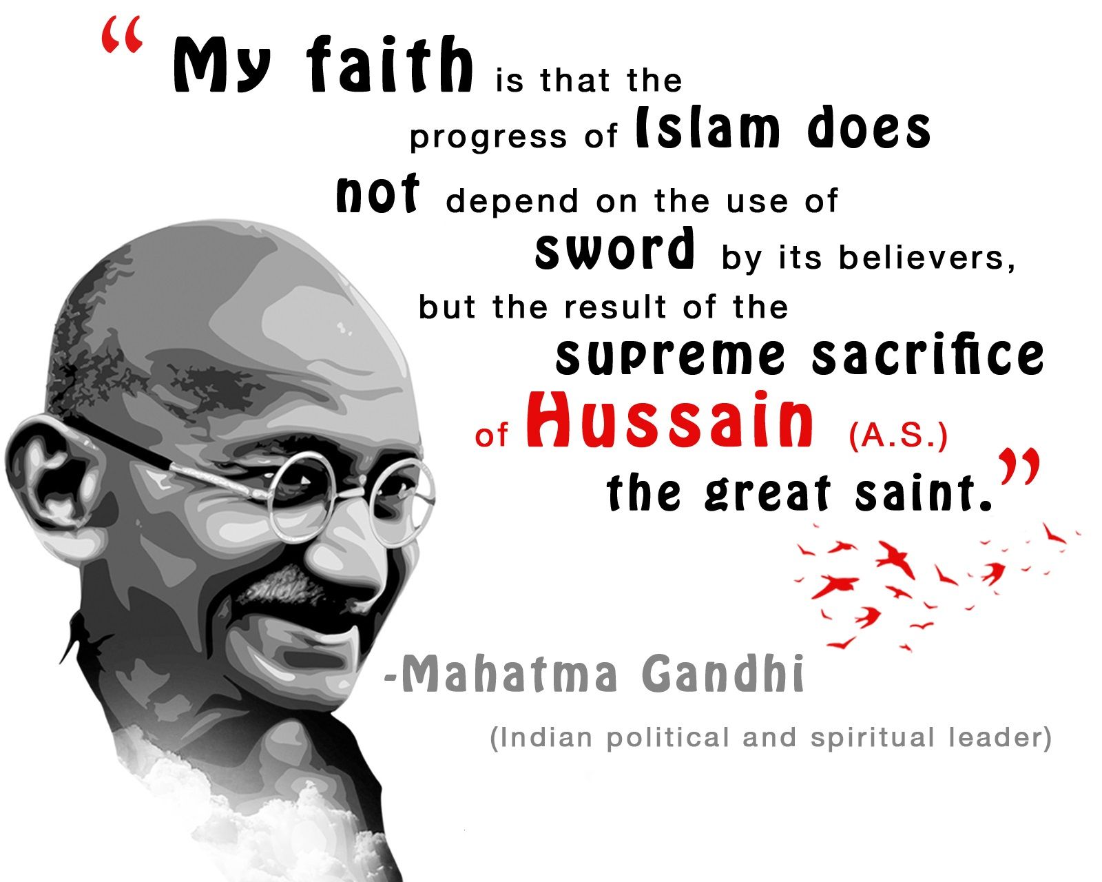 Inspirational Wallpaper on Faith with Quote By Mahatma Gandhi