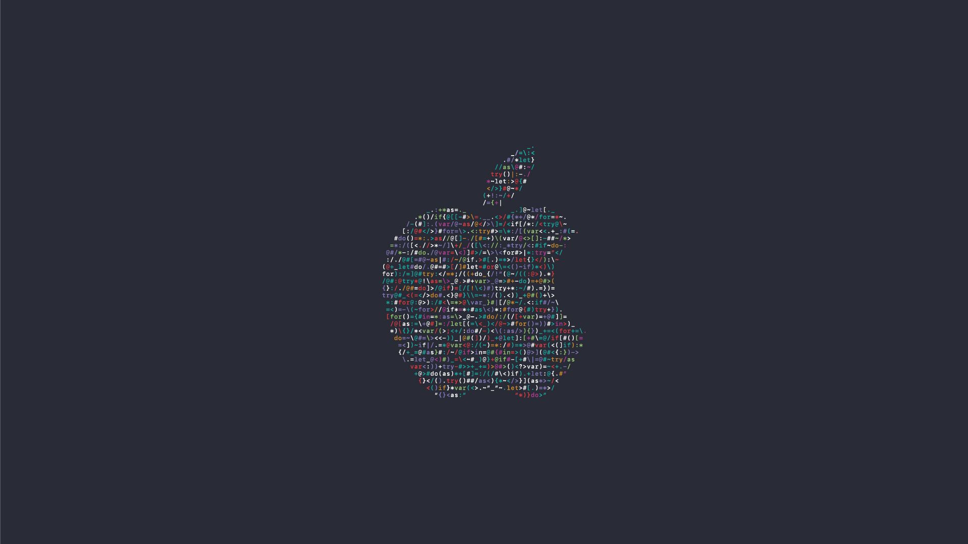 Anyone Else Love The ASCII Style Apple Logo From WWDC? Here's A 5K Wallpaper Of It