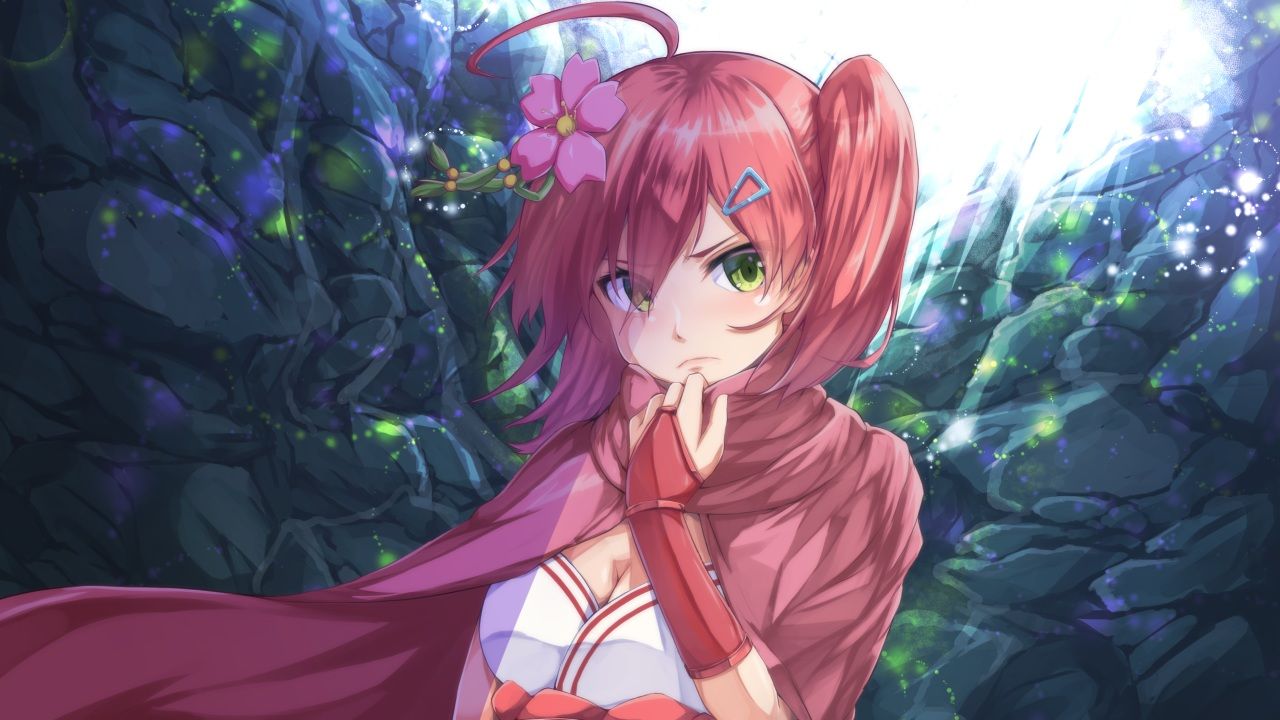 Azunyannsaiko O Breasts Cape Cleavage Elbow Gloves Gloves Green Eyes Hololive Japanese Clothes Pink Hair Sakura Miko Short Hair Twintails. Konachan.com.com Anime Wallpaper