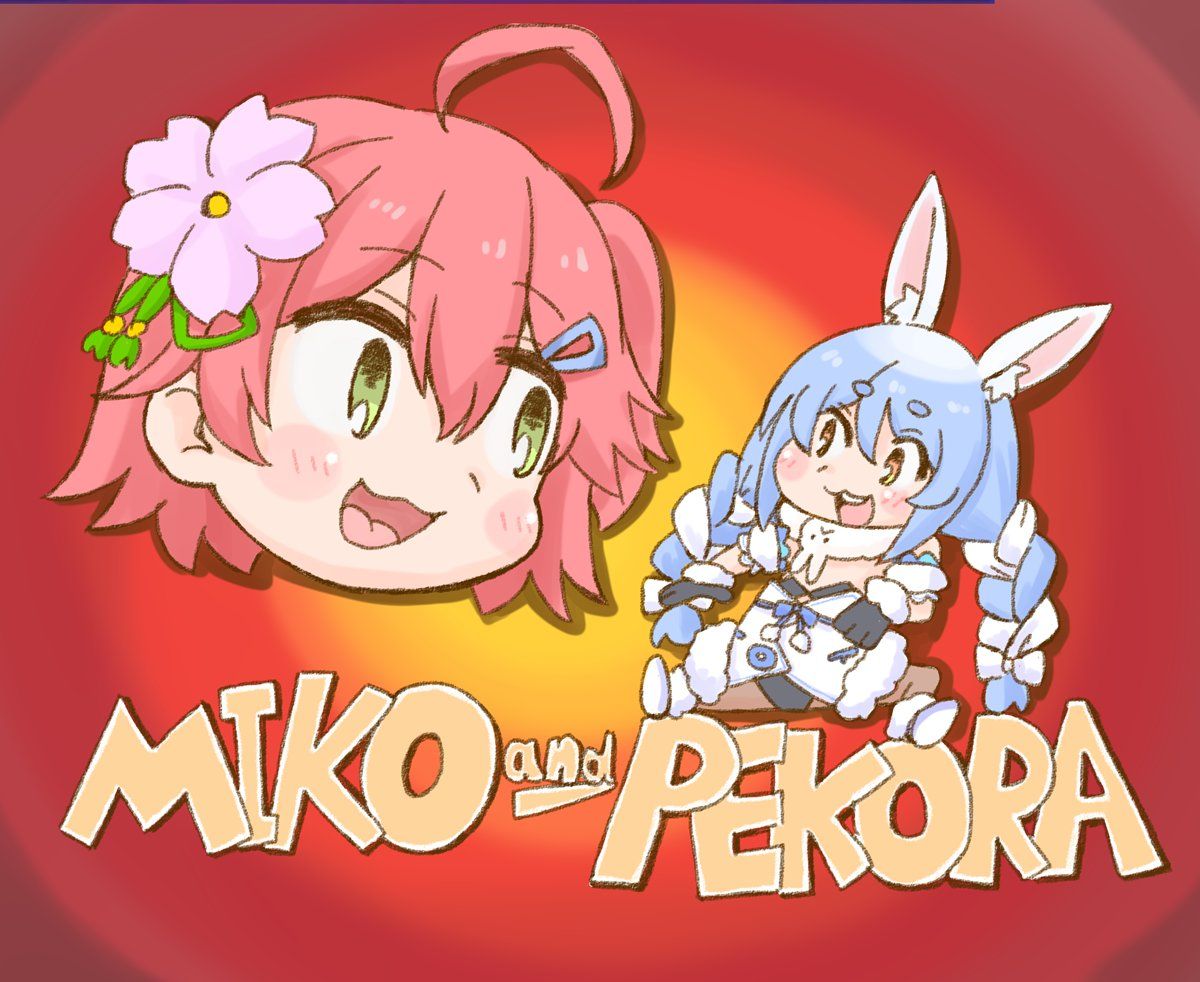 Pekora and Miko Tom & Jerry titlecard