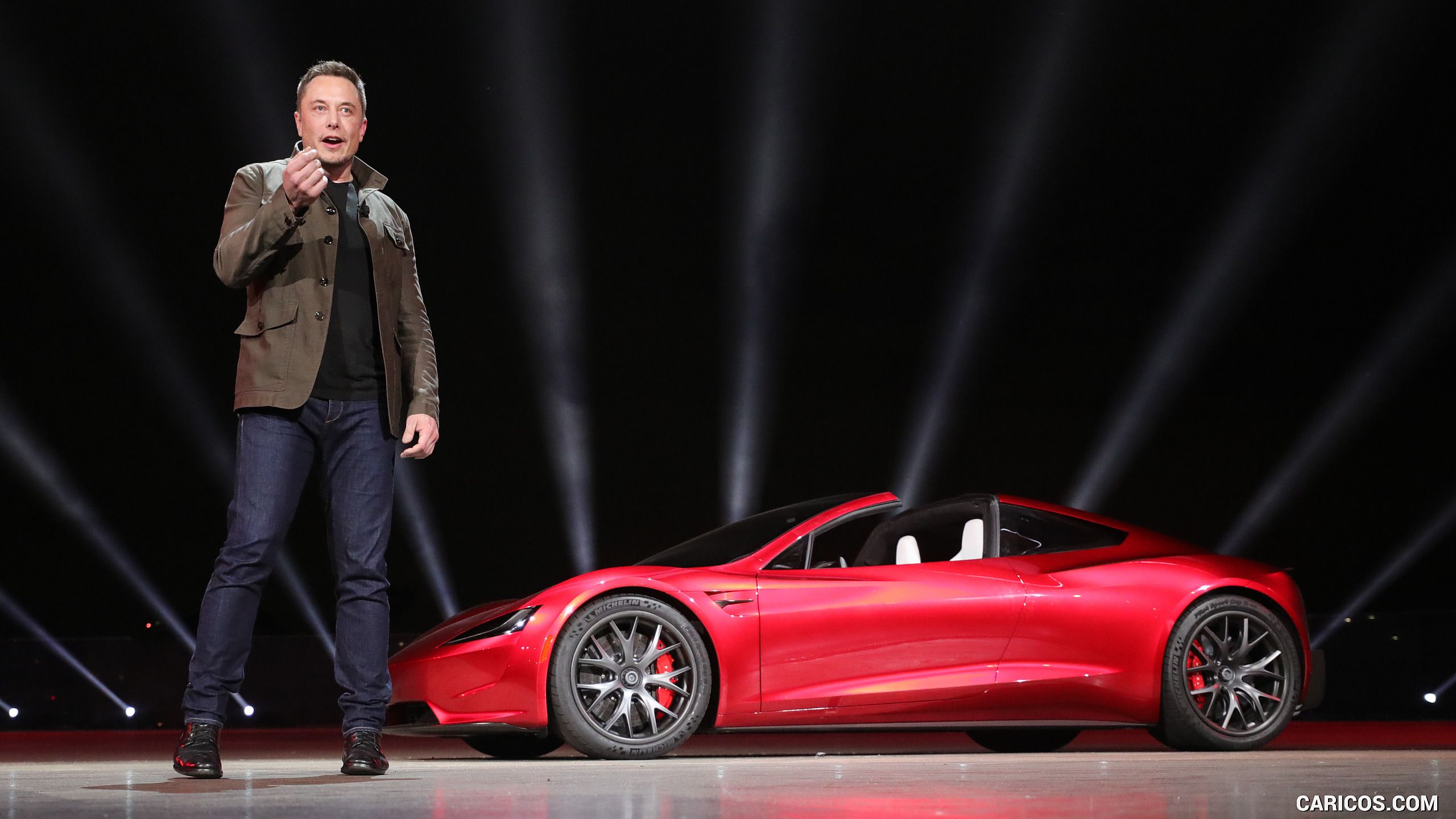 Tesla Roadster by Elon Musk. HD Wallpaper