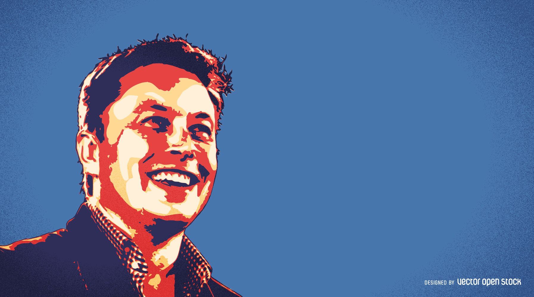 Elon Musk illustration in tones of blue, red and yellow. This design shows Elon Musk smiling and includes plenty of sp. Elon musk, Illustration, Best wallpaper hd