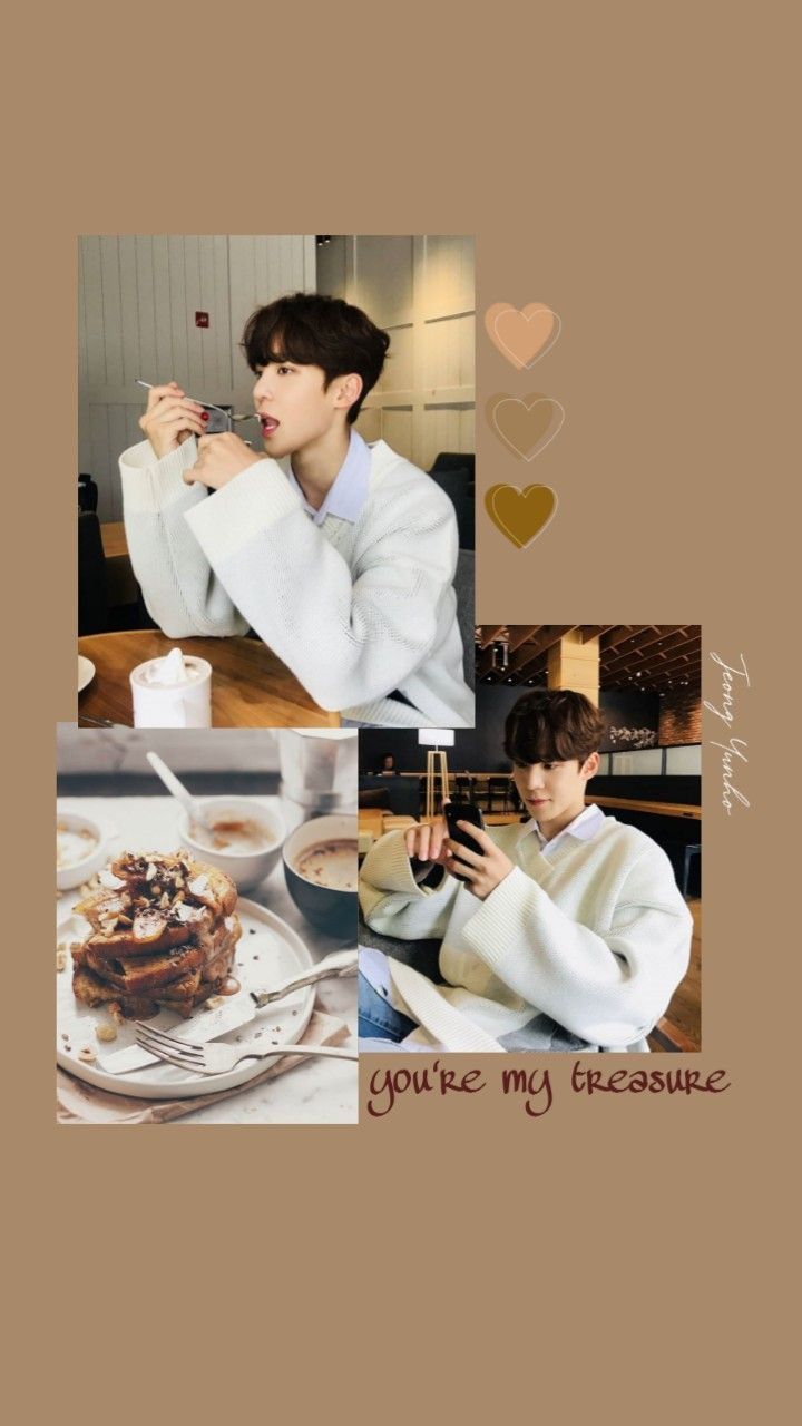 Yunho, brown. Autumn leaves wallpaper, Kpop wallpaper, Aesthetic wallpaper