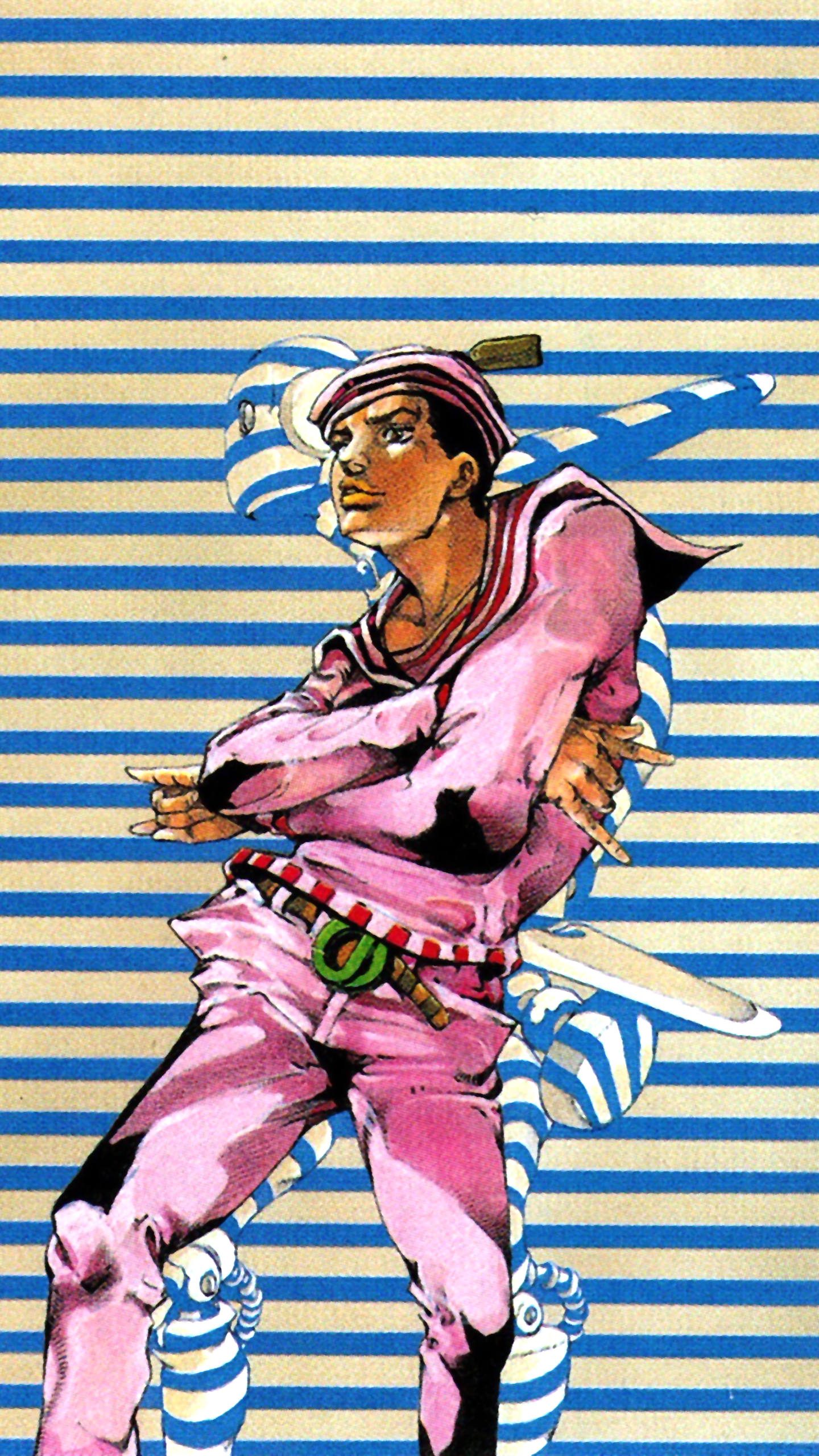 Posting a wallpaper a day until stone ocean is animated day 62: Josuke and Soft & Wet