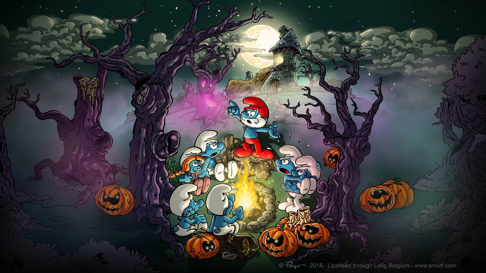 Get your original Smurfs' Village Halloween Wallpaper here!