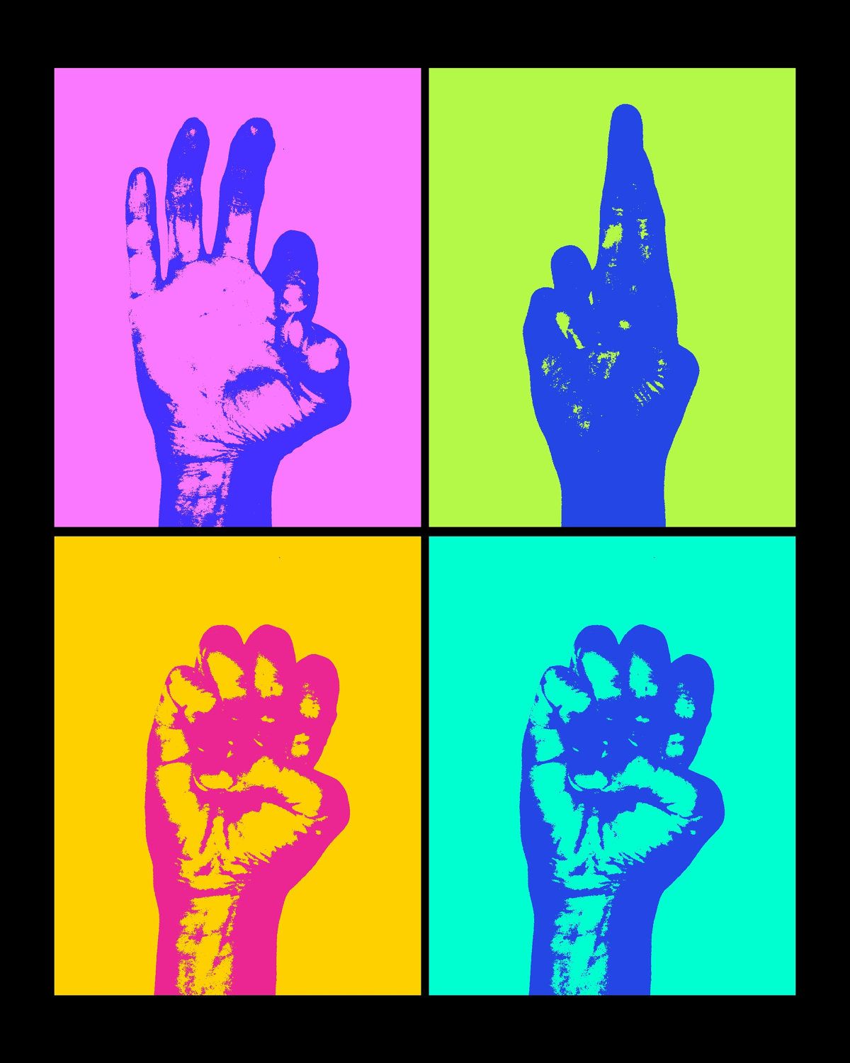 Sign Language. Sign language art, Deaf art, Print collage
