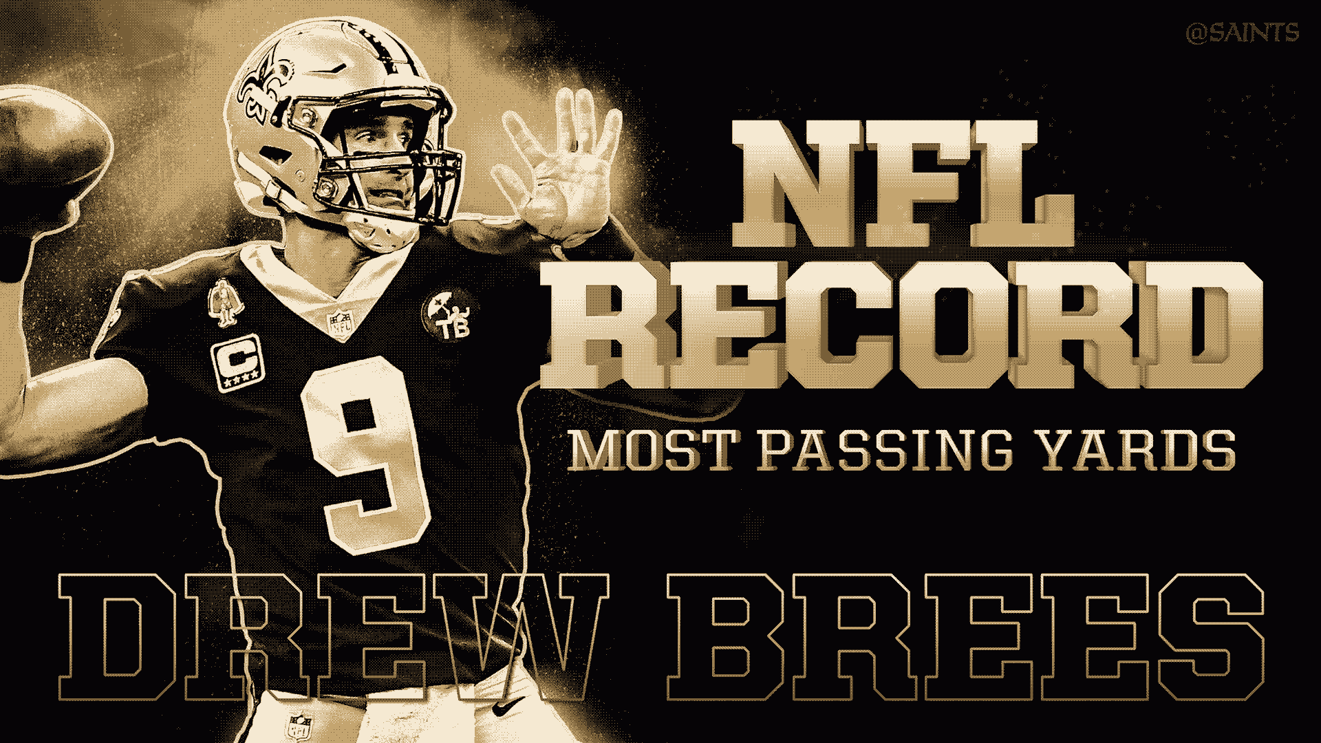 Drew Brees. Over the Years. A Compilation of Stats & Records