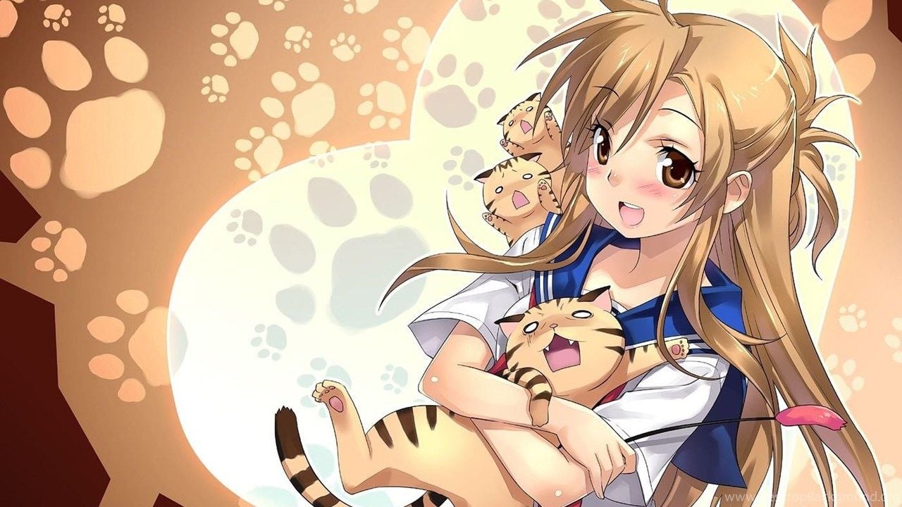 anime cat people cute