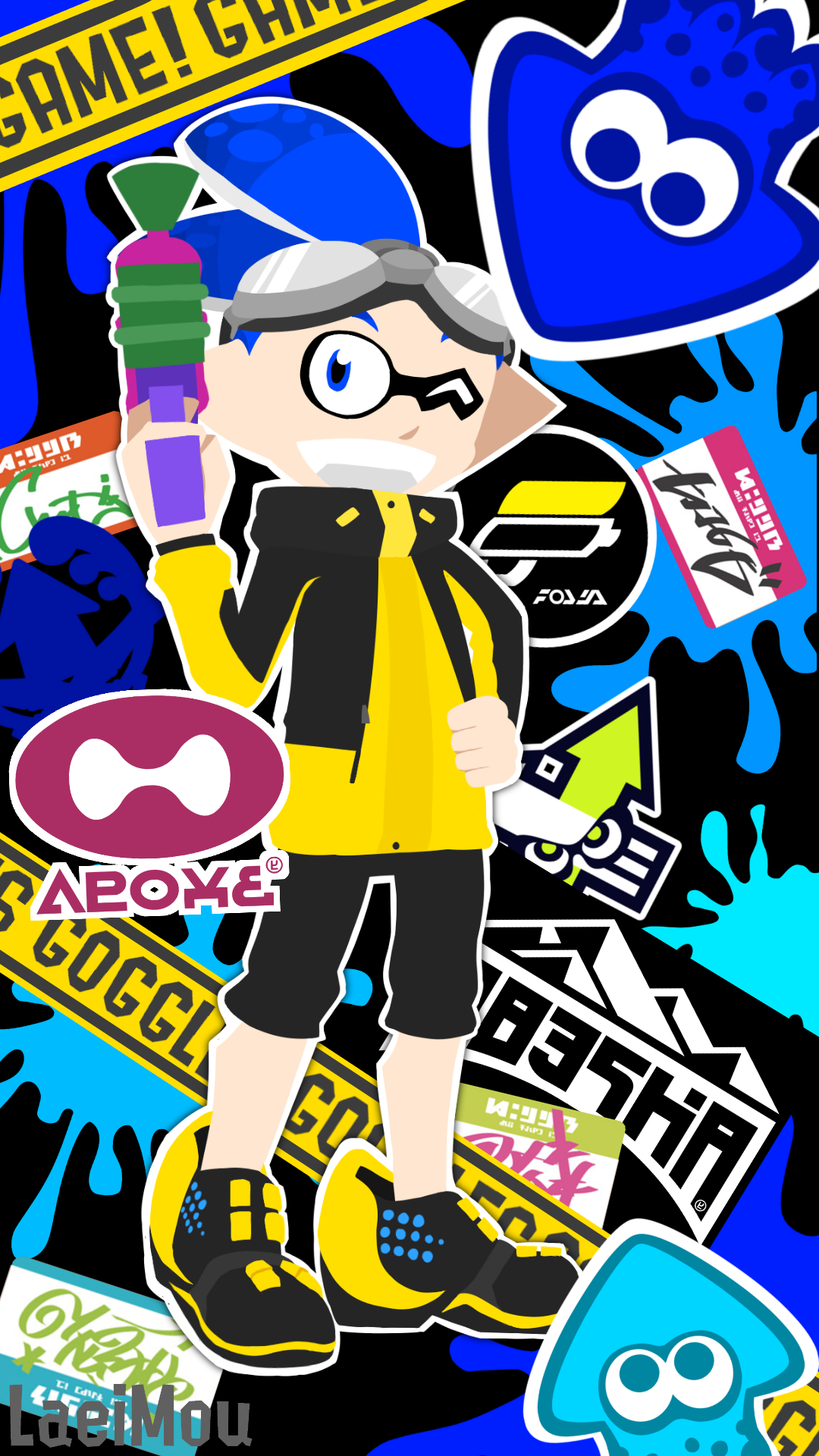 Tried making something based on the wallpaper rewards you get from the SplatNet app