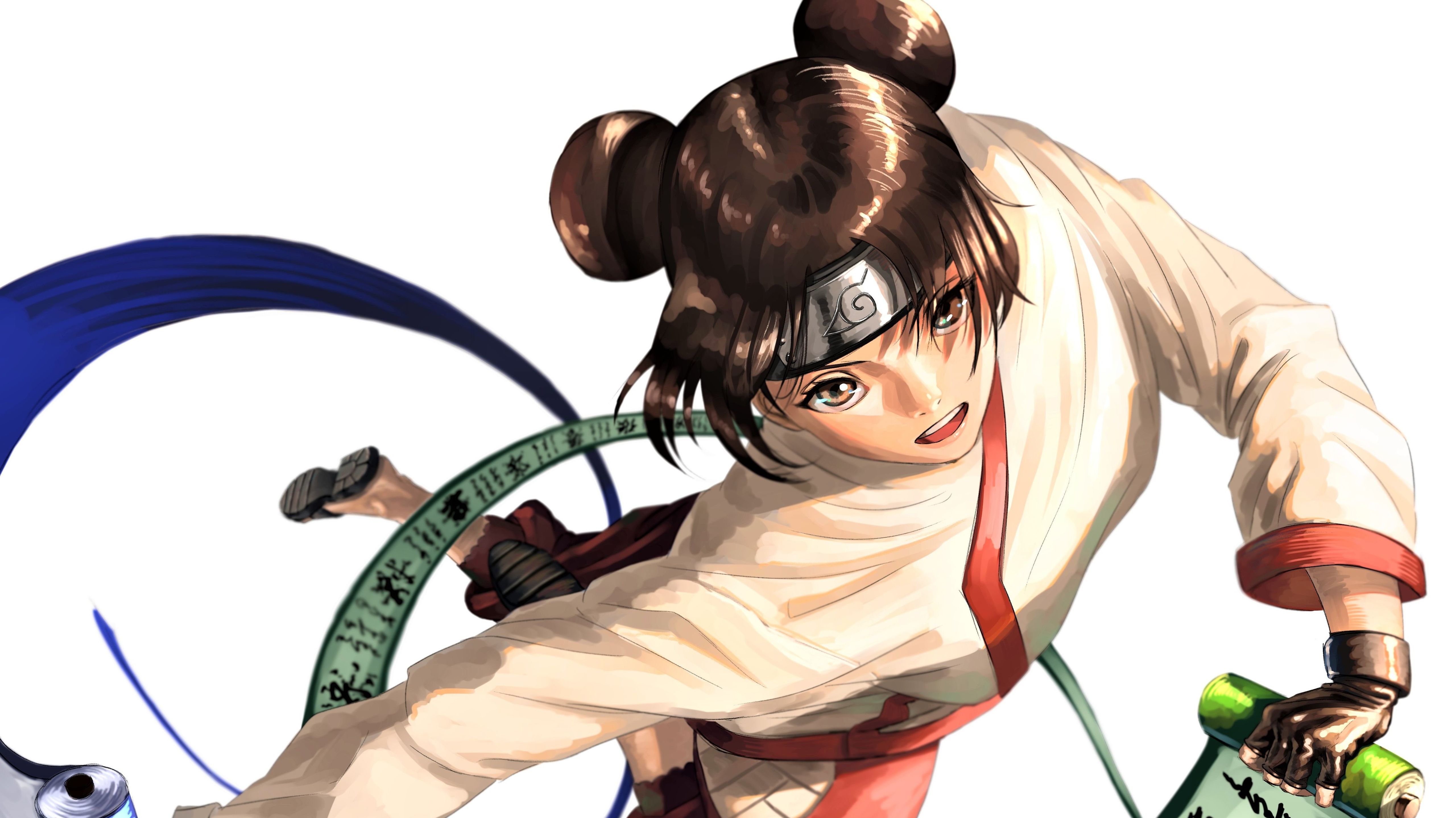 Naruto Girl Fight 4K 5K HD Wallpaper