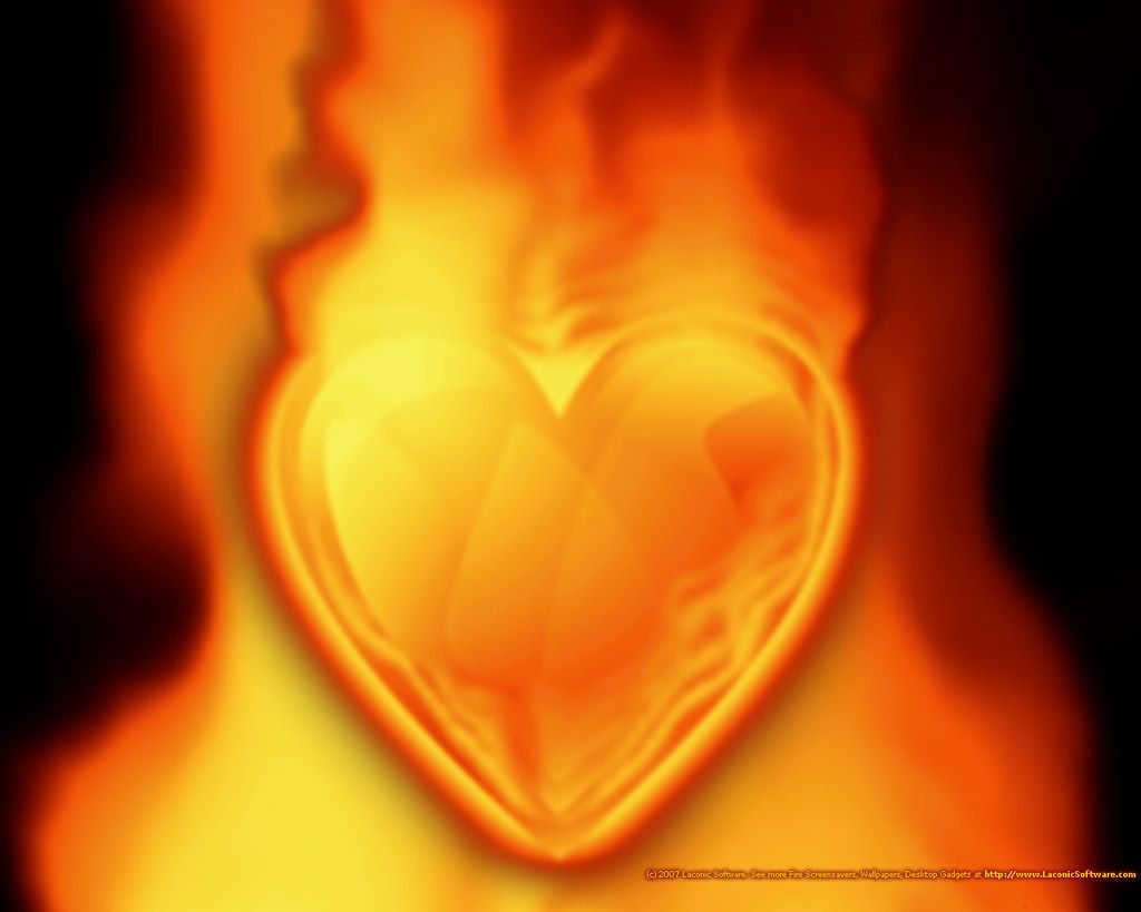 Heart On Fire Wallpaper 1280x1024