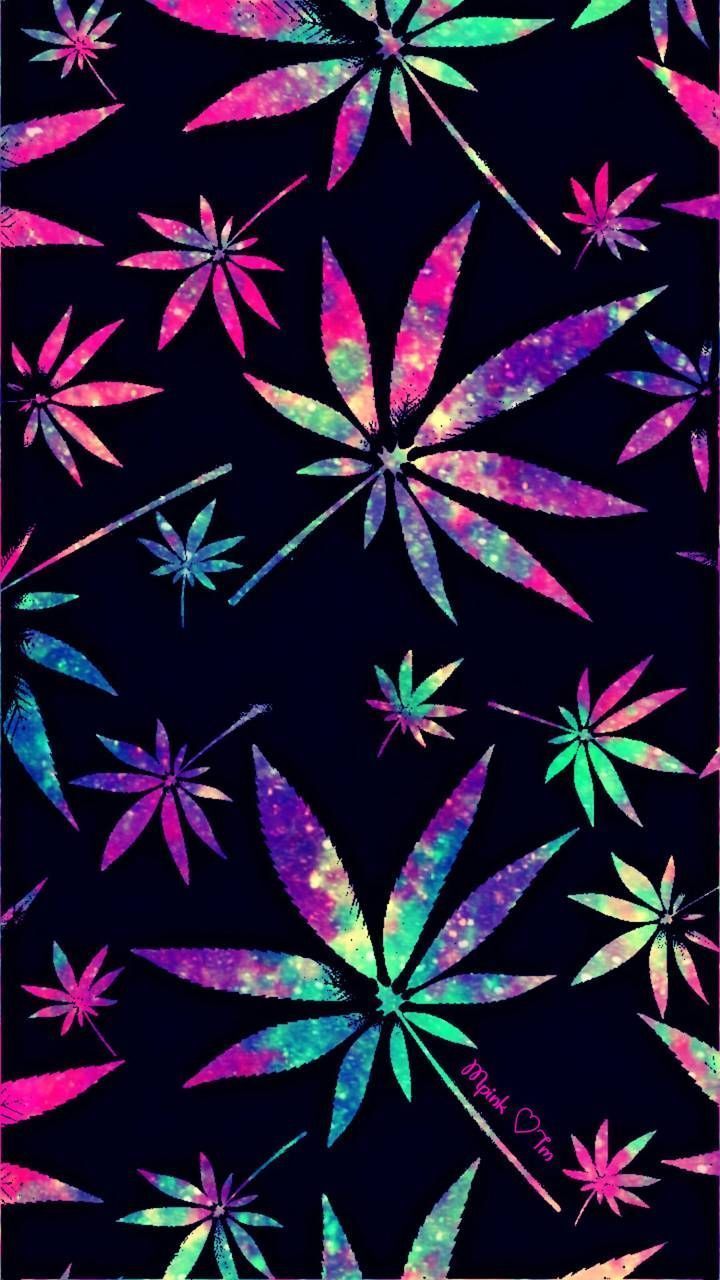 colorful neon weed backgrounds