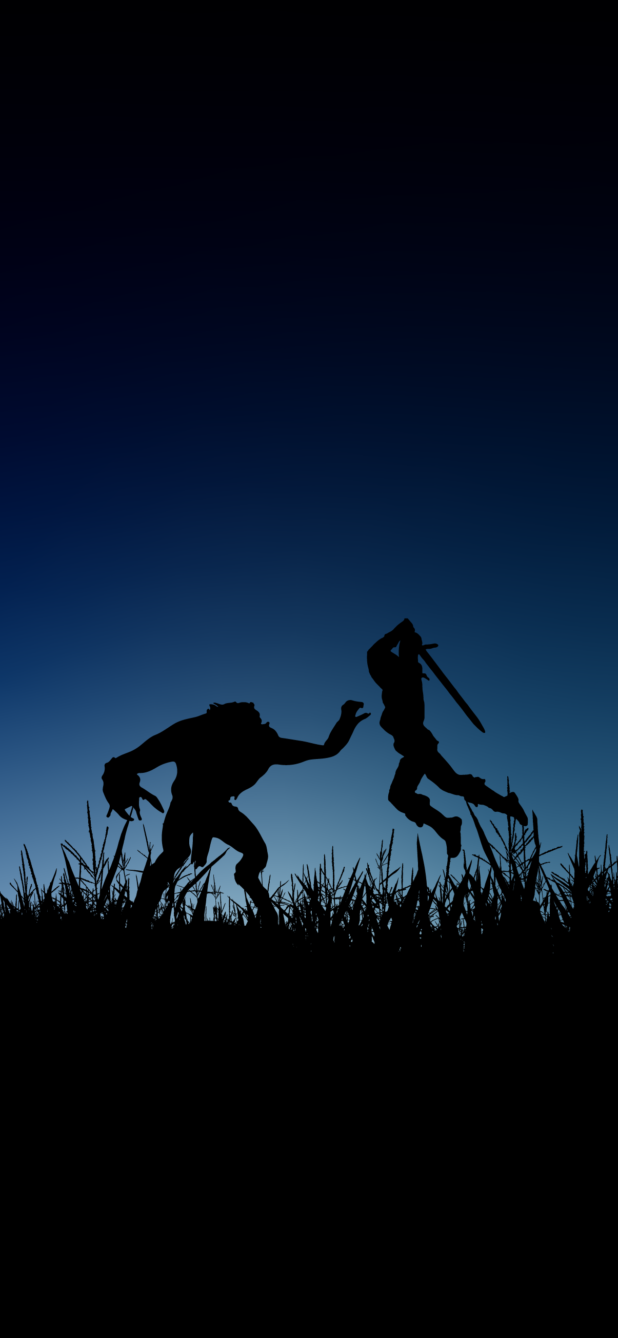 Phone wallpaper HD Witcher vs Werewolf