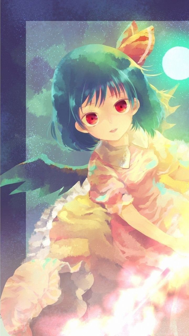 Cute Anime Girl Moon Xiaomi Phone Wallpaper HD Mobile Desktop Background