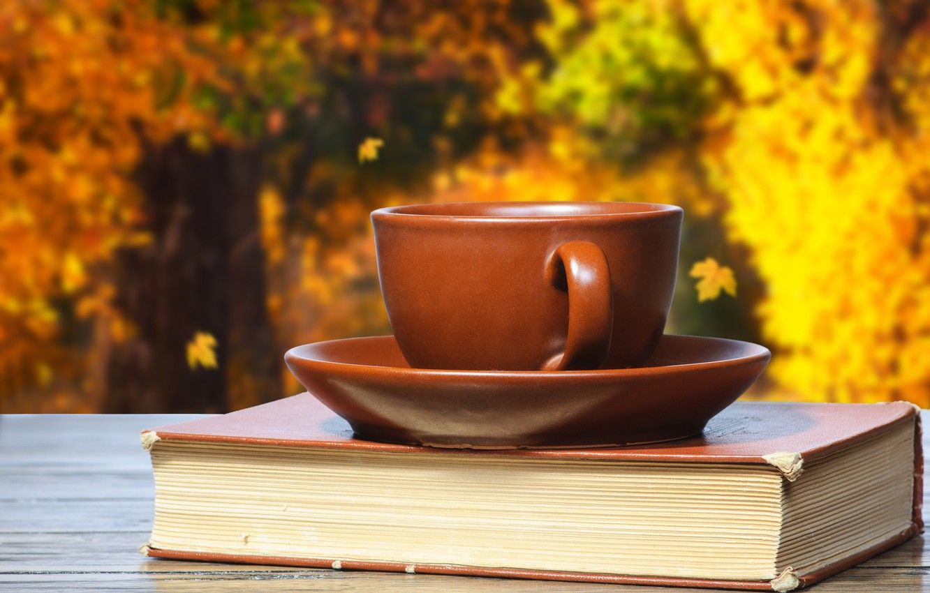 Wallpaper autumn, coffee, Cup, book, cup, coffee, books image for desktop, section разное