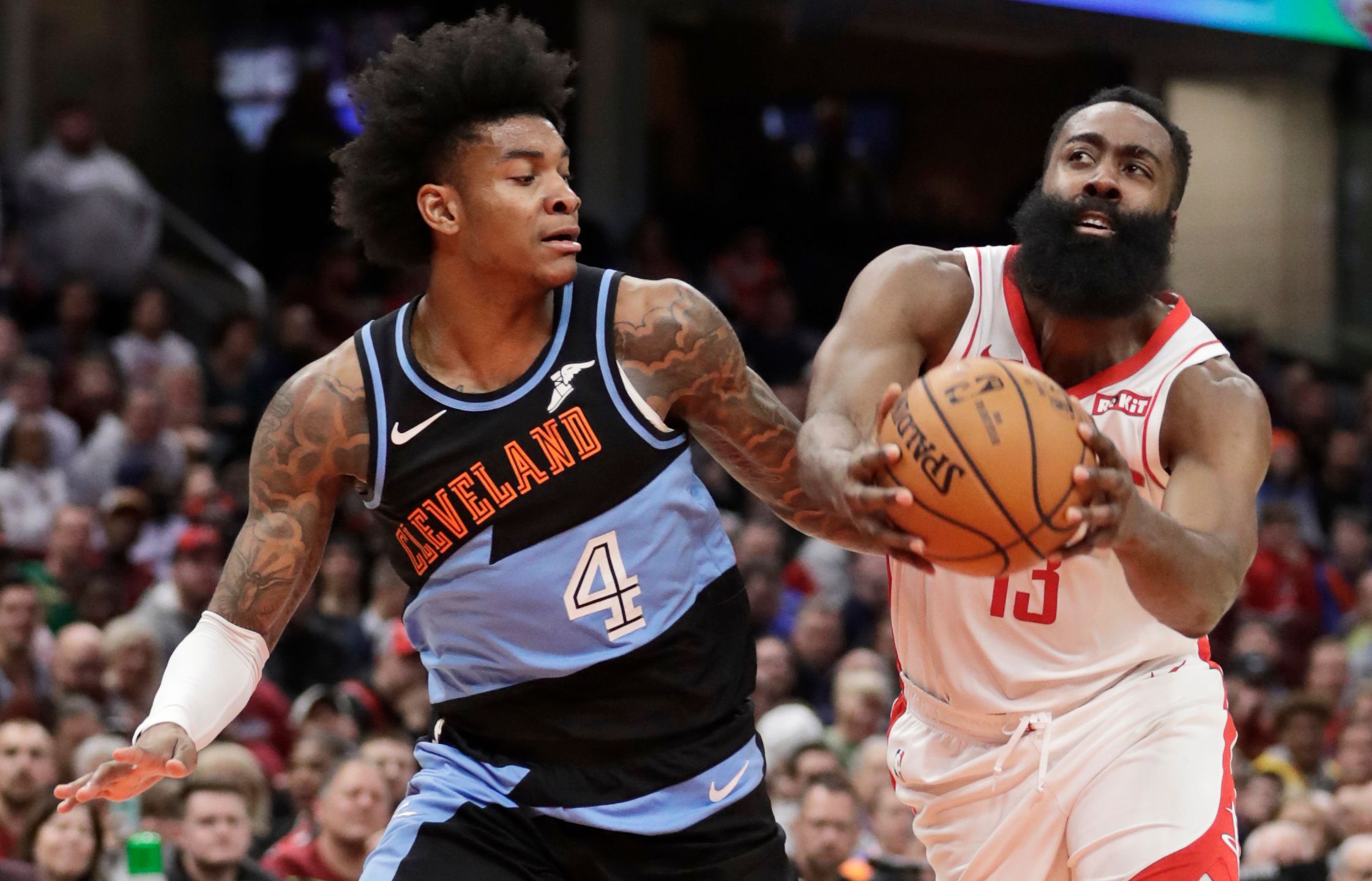 Harden scores Rockets withstand scare from Cavaliers