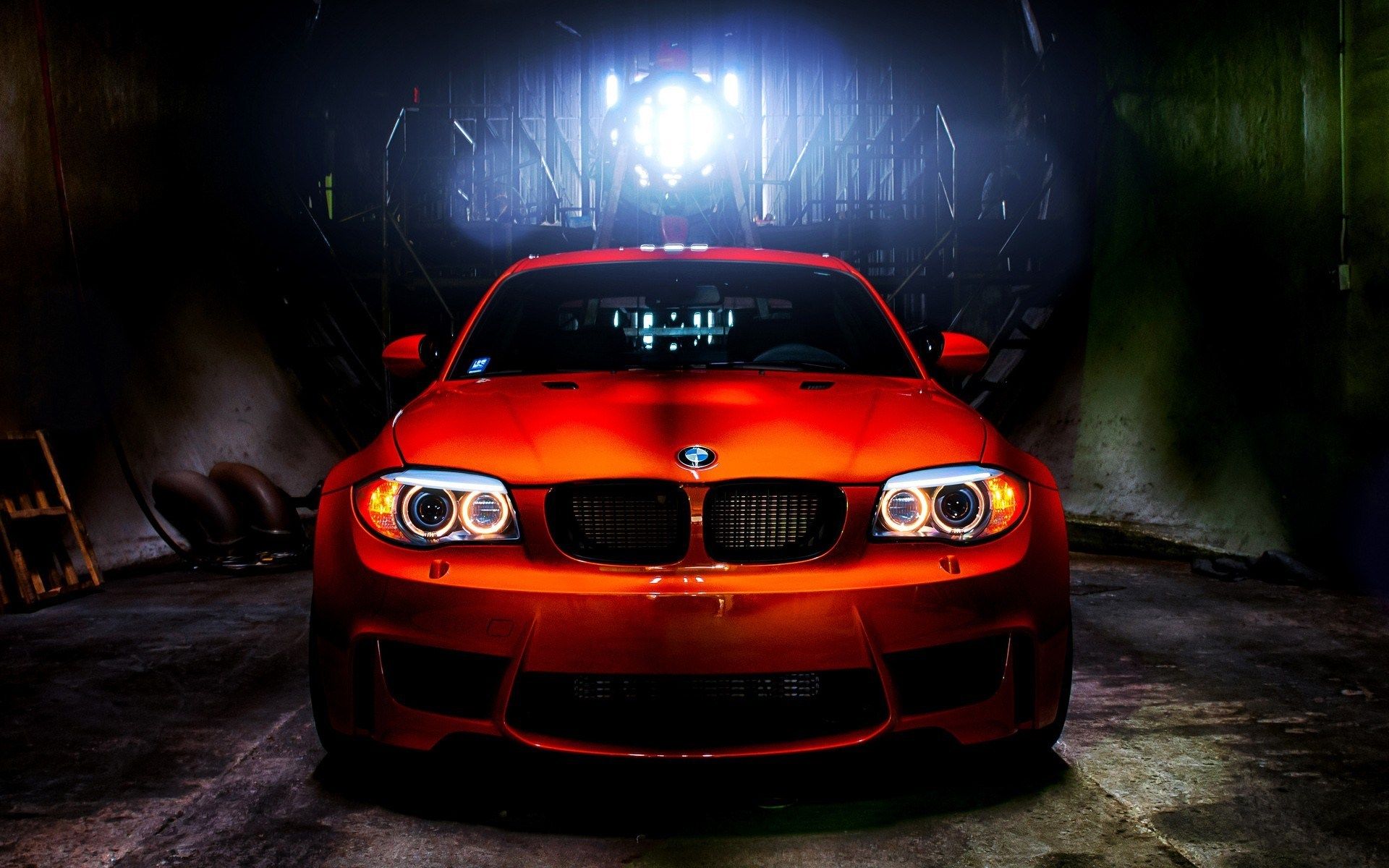 Orange BMW 1M HDR Photo wallpaperx1200