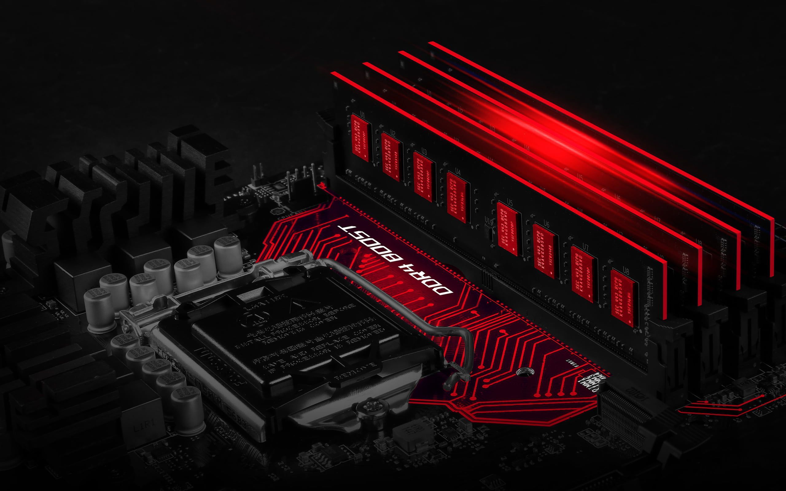 black and red motherboard PC gaming #motherboards #MSI #computer #technology RAM (Computing) K #wallpaper #hdwallp. Best ram, Computer wallpaper hd, Motherboard