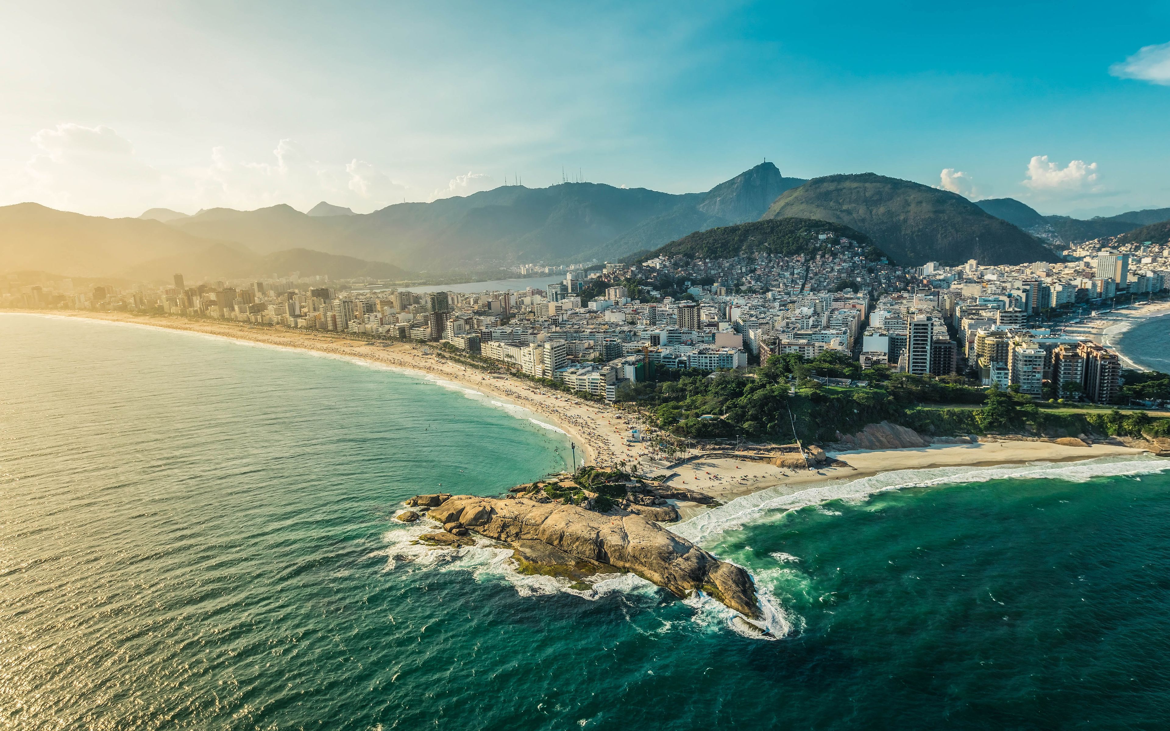 Wallpaper download beach, the city, brazil, rio de janeiro, aerial view resolution 1280x960