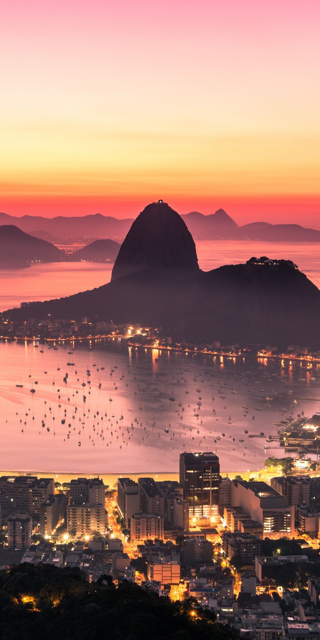 City, Rio De Janeiro, aerial view, sunrise, 1080x2160 wallpaper. Cool places to visit, Brazil wallpaper, Incredible places