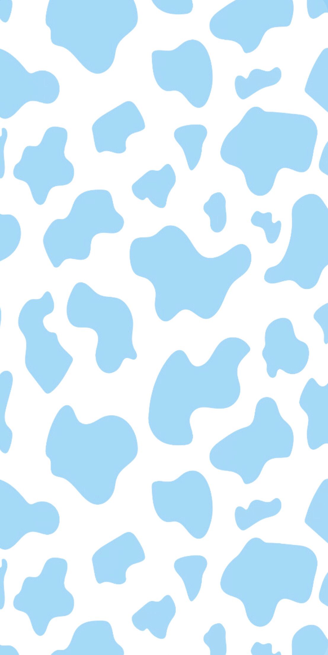 blue cow print wallpaper. Cow print wallpaper, Aesthetic iphone wallpaper, Cute patterns wallpaper