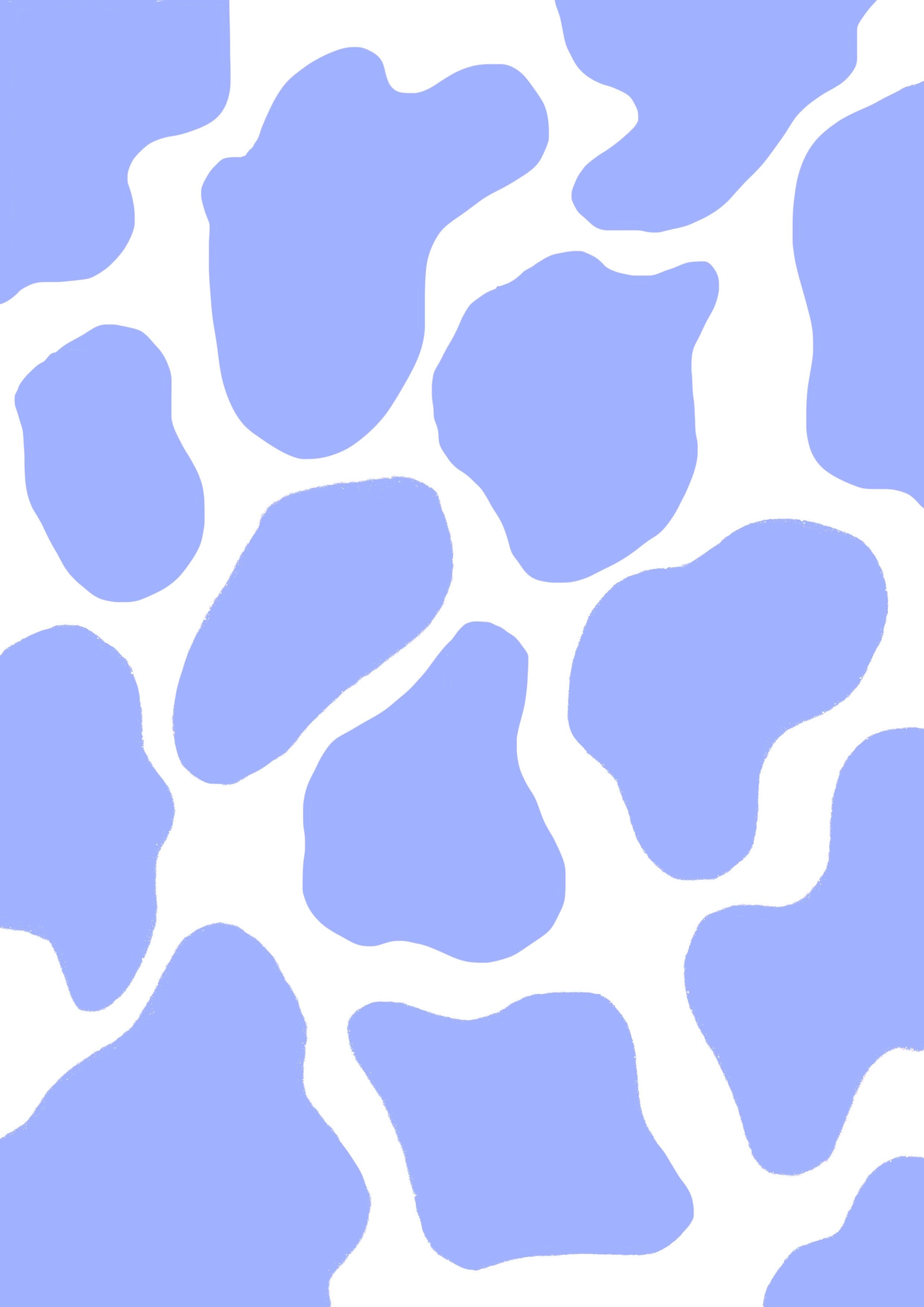 Download Vibrant Blue Cow Print Art Wallpaper  Wallpaperscom