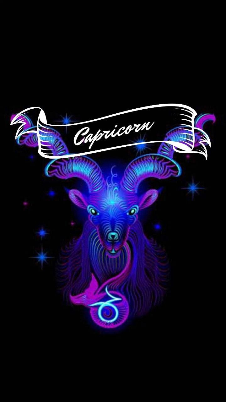 Glowing Capricorn Wallpaper. Capricorn art, Aries wallpaper, Zodiac signs