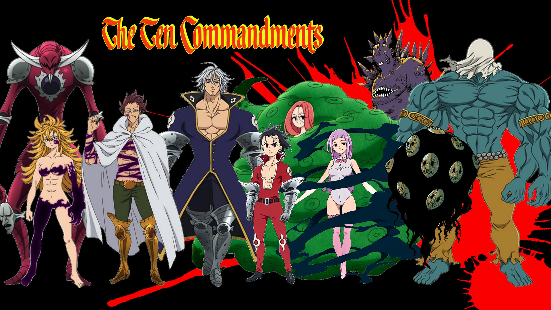 nanatsu no taizai ten commandments. Pantera negra, Pecados capitales, 7 pecados
