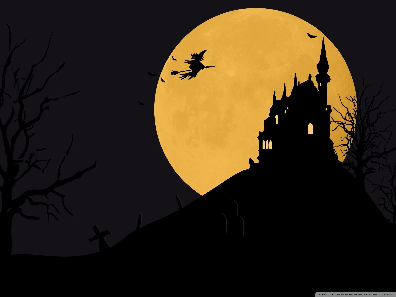 Halloween BG Moon Texture Trees Final Ultra HD Desktop Background Wallpaper for 4K UHD TV, Widescreen & UltraWide Desktop & Laptop