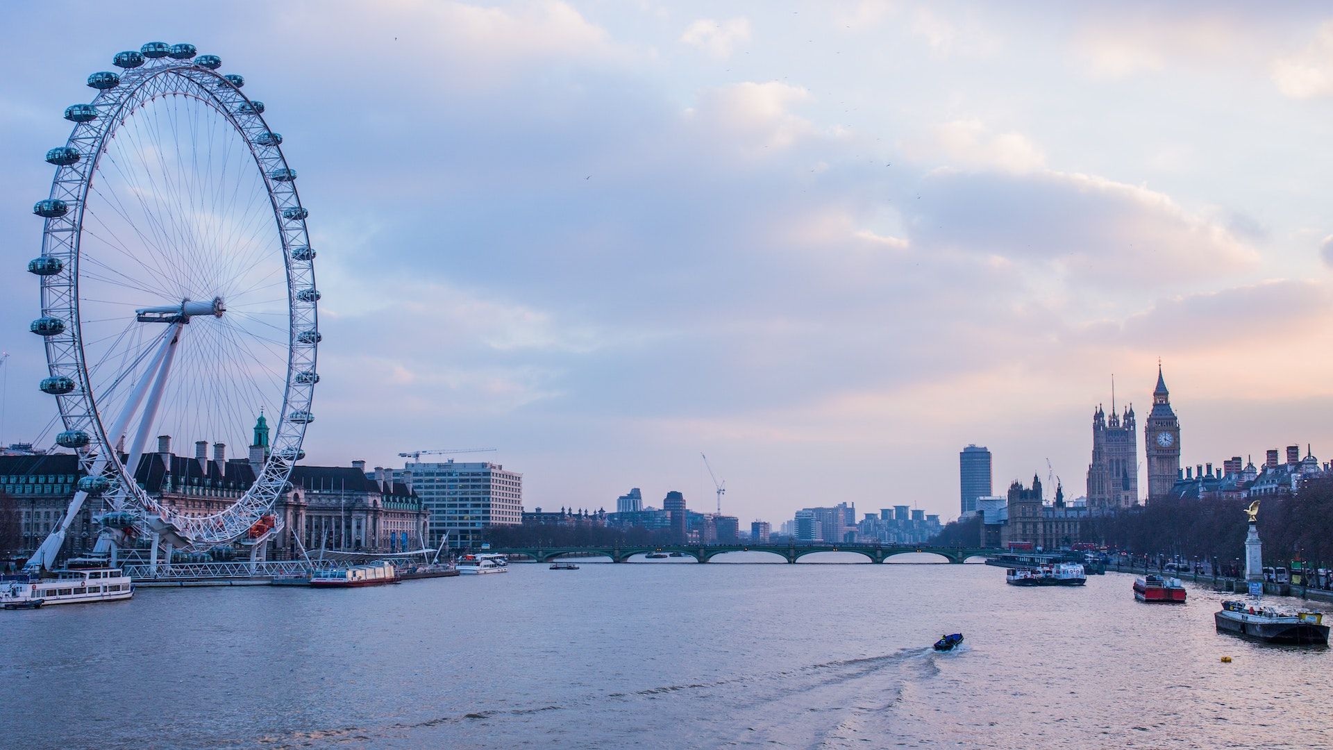 London Eye River Thames during Day Time Wallpaper