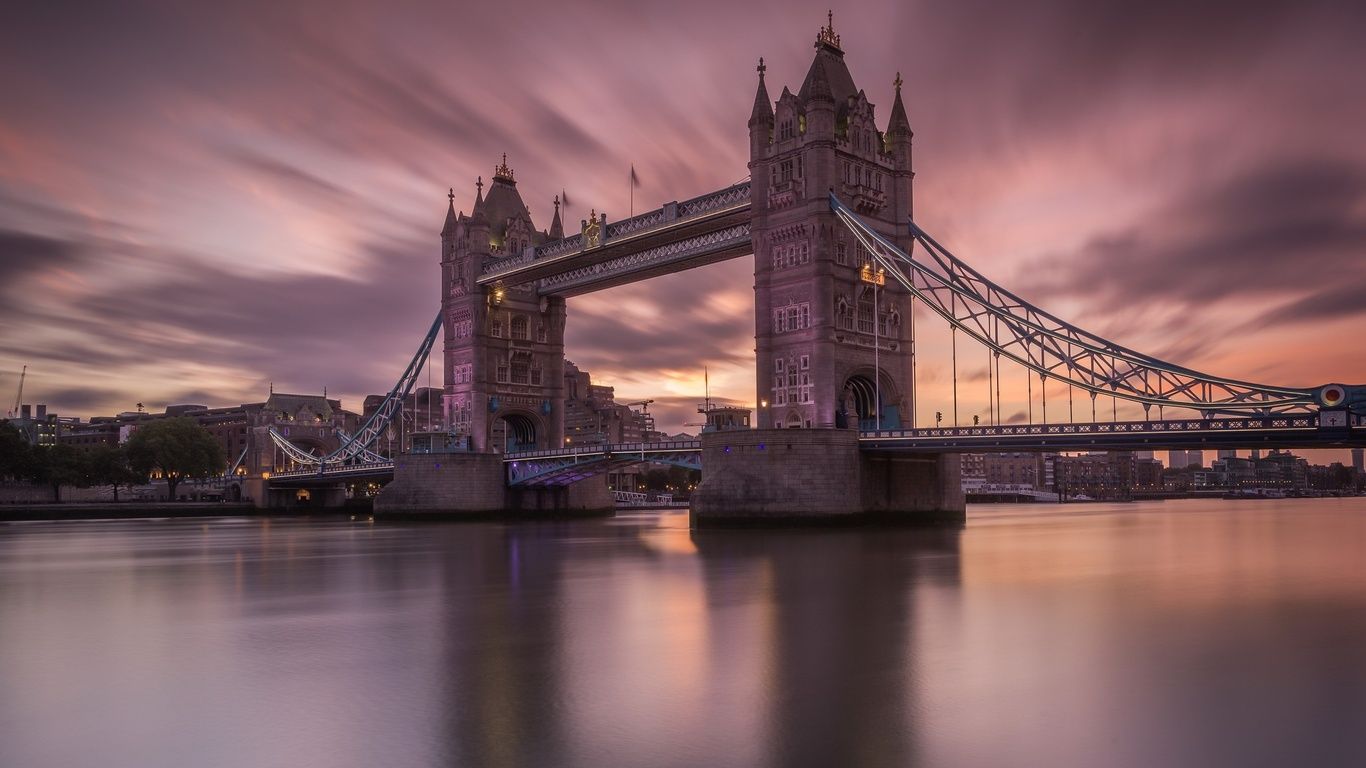 London Thames Tower Bridge 1366x768 Resolution HD 4k Wallpaper, Image, Background, Photo and Picture