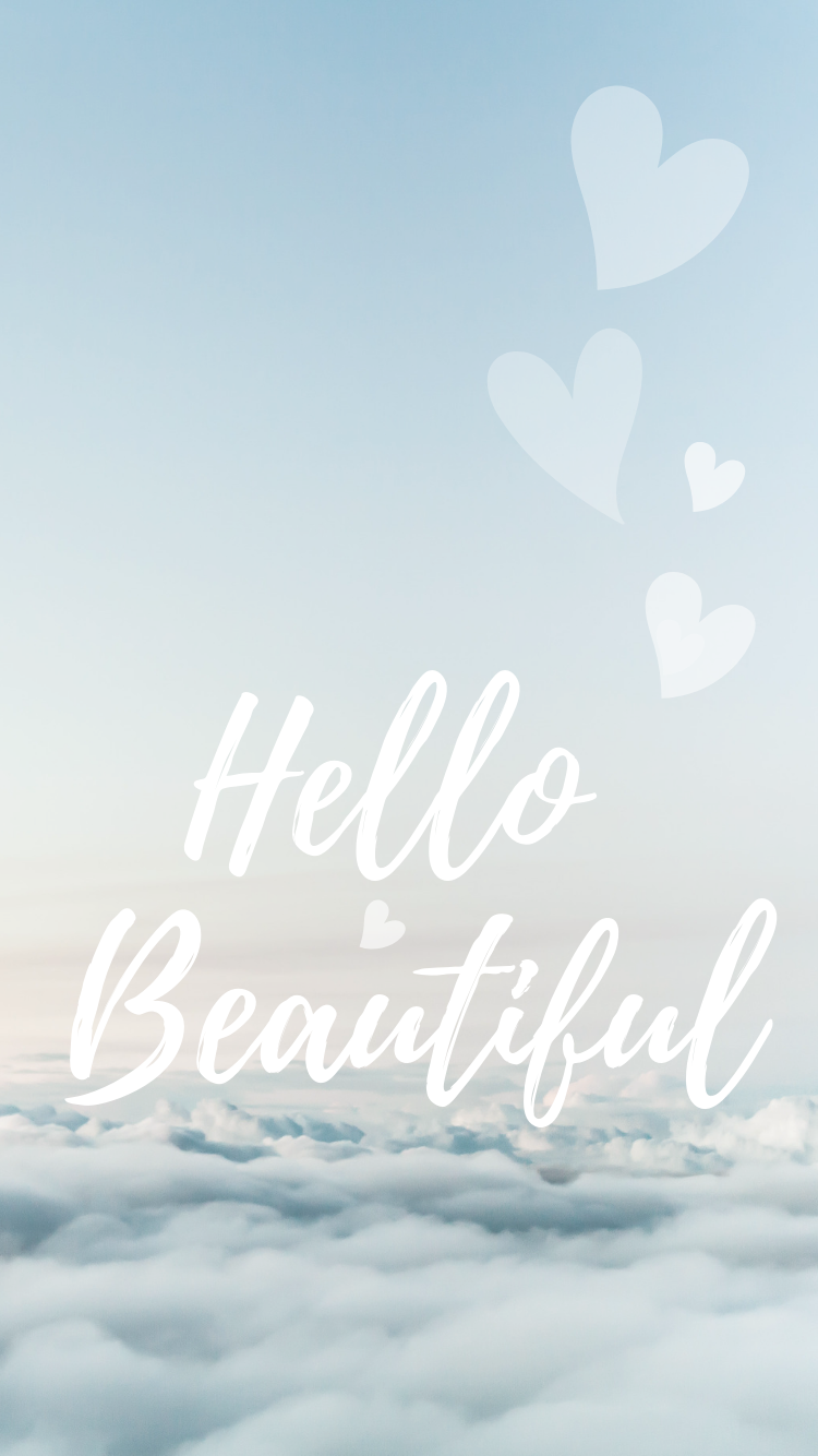 Hello Beautiful #lockscreen #wallpaper. Hello beautiful quotes, Beauty wallpaper, Hello beautiful